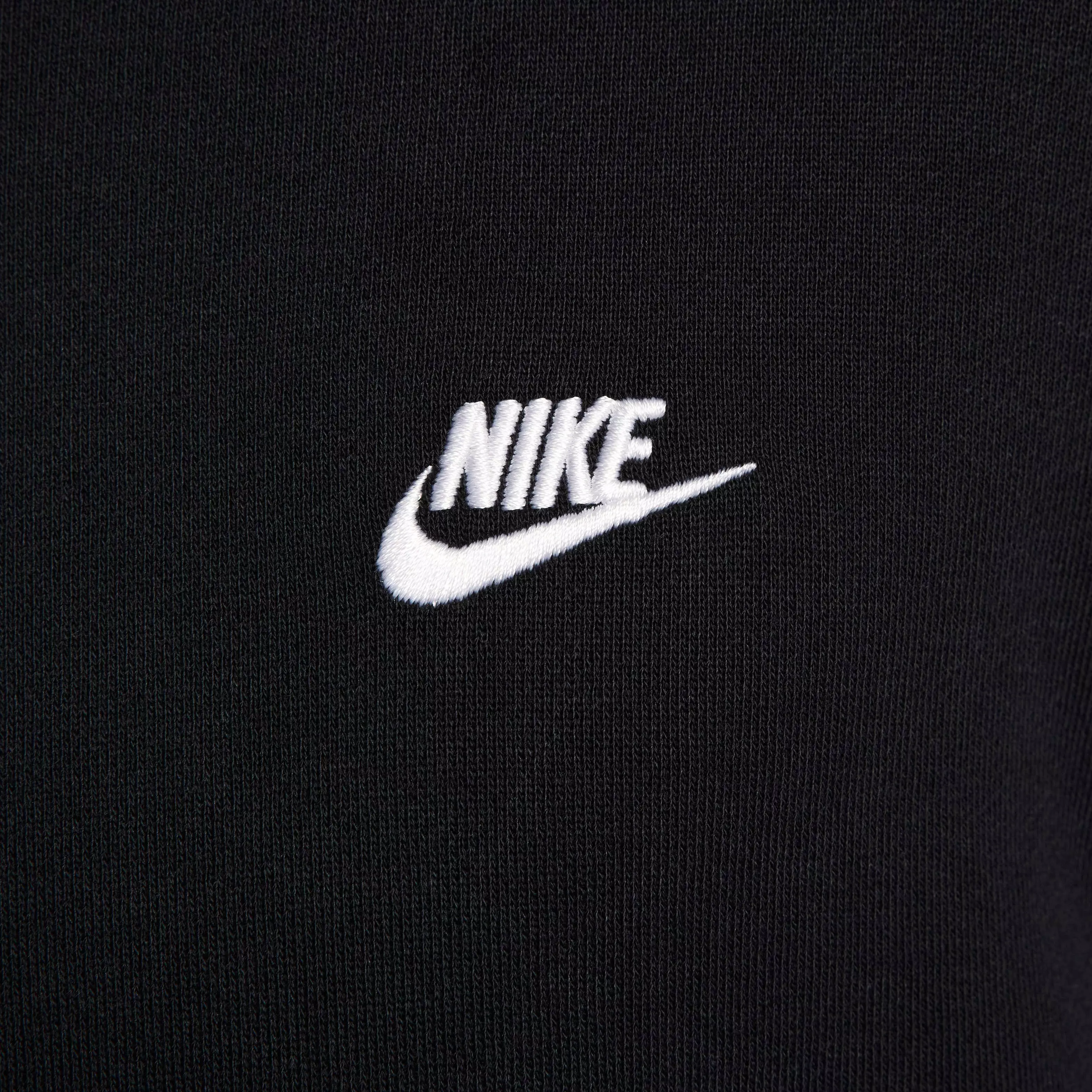Nike Men's Club Fleece Oversized French Terry Pullover Hoodie - Black - BLACK