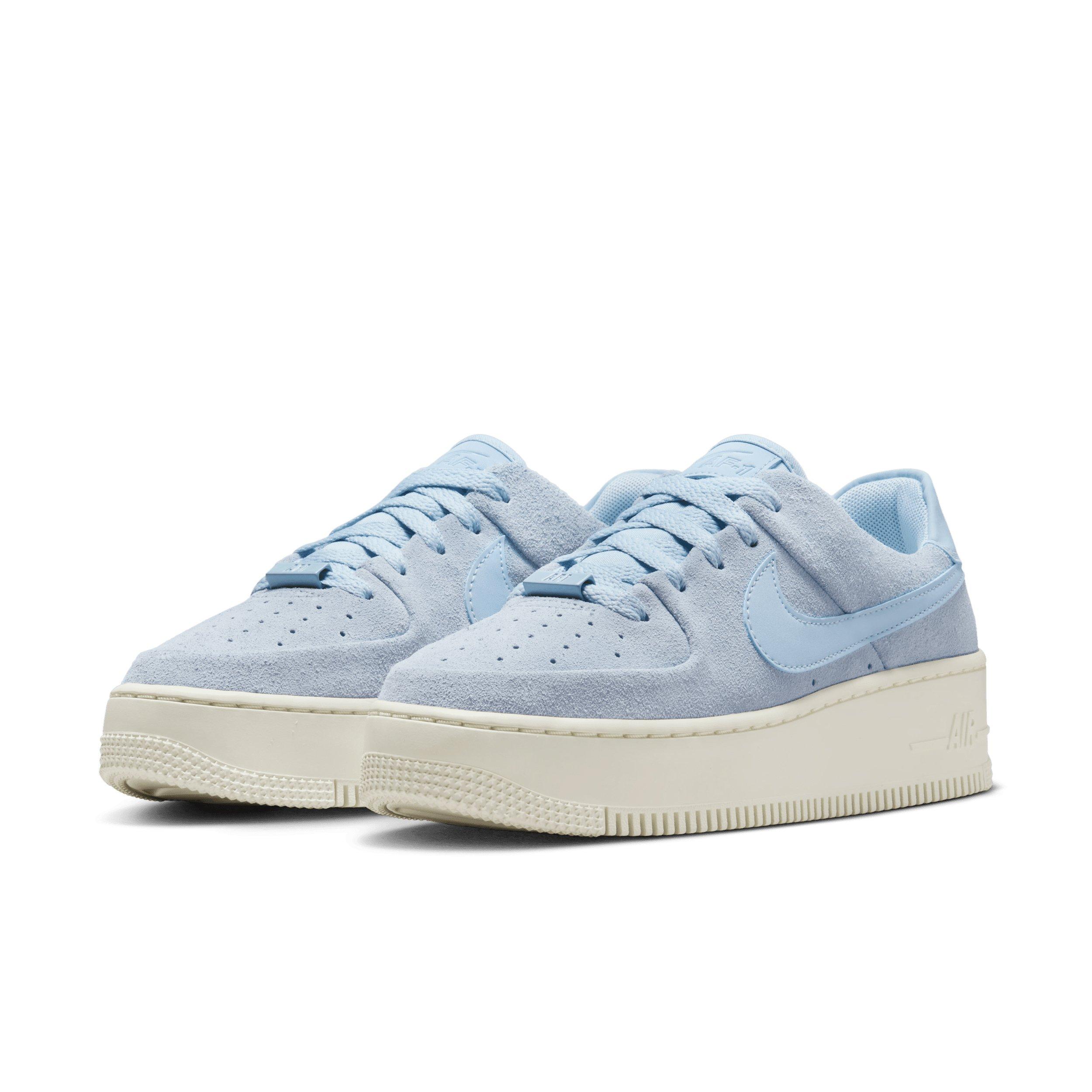 Nike Air Force 1 Sage Low "Light Armory Blue/Sail/Light Armory Blue" Women's Shoe - LT BLUE/SAIL/LT BLUE Thumbnail View 3
