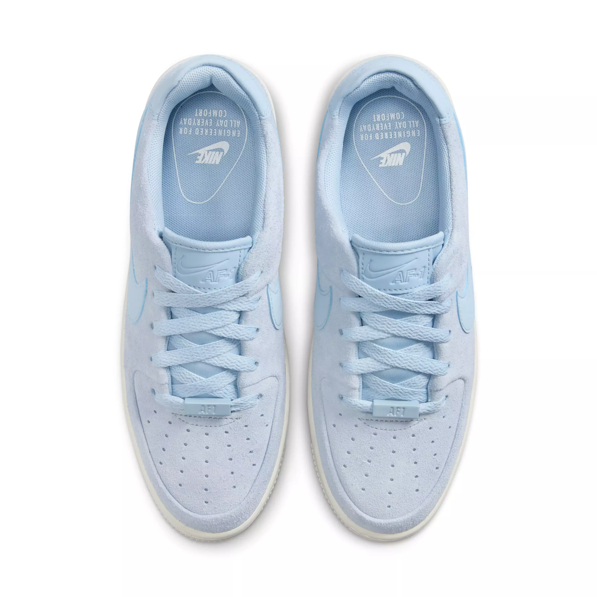 Nike Air Force 1 Sage Low "Light Armory Blue/Sail/Light Armory Blue" Women's Shoe - LT BLUE/SAIL/LT BLUE