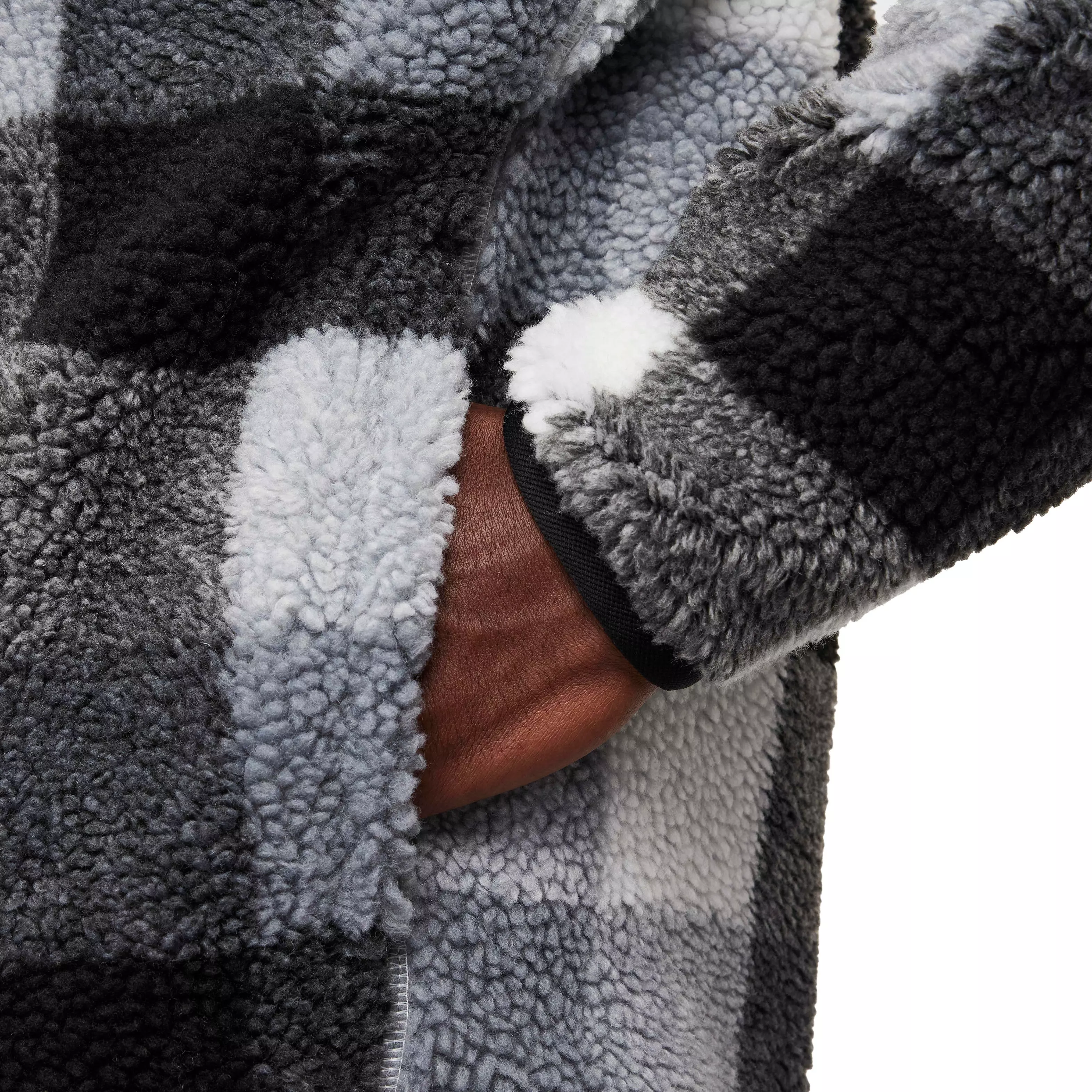 Nike Men's Club Winterized Half-Zip Pullover - BLACK/WHITE