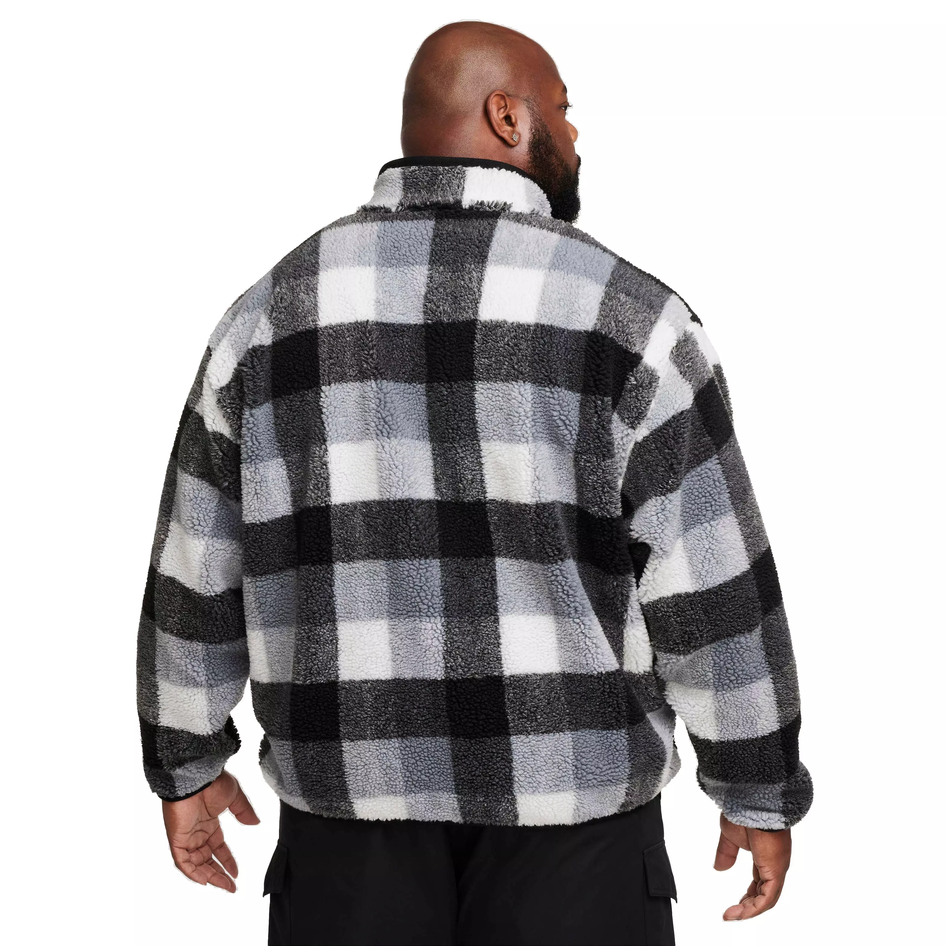 Nike Men's Club Winterized Half-Zip Pullover - BLACK/WHITE