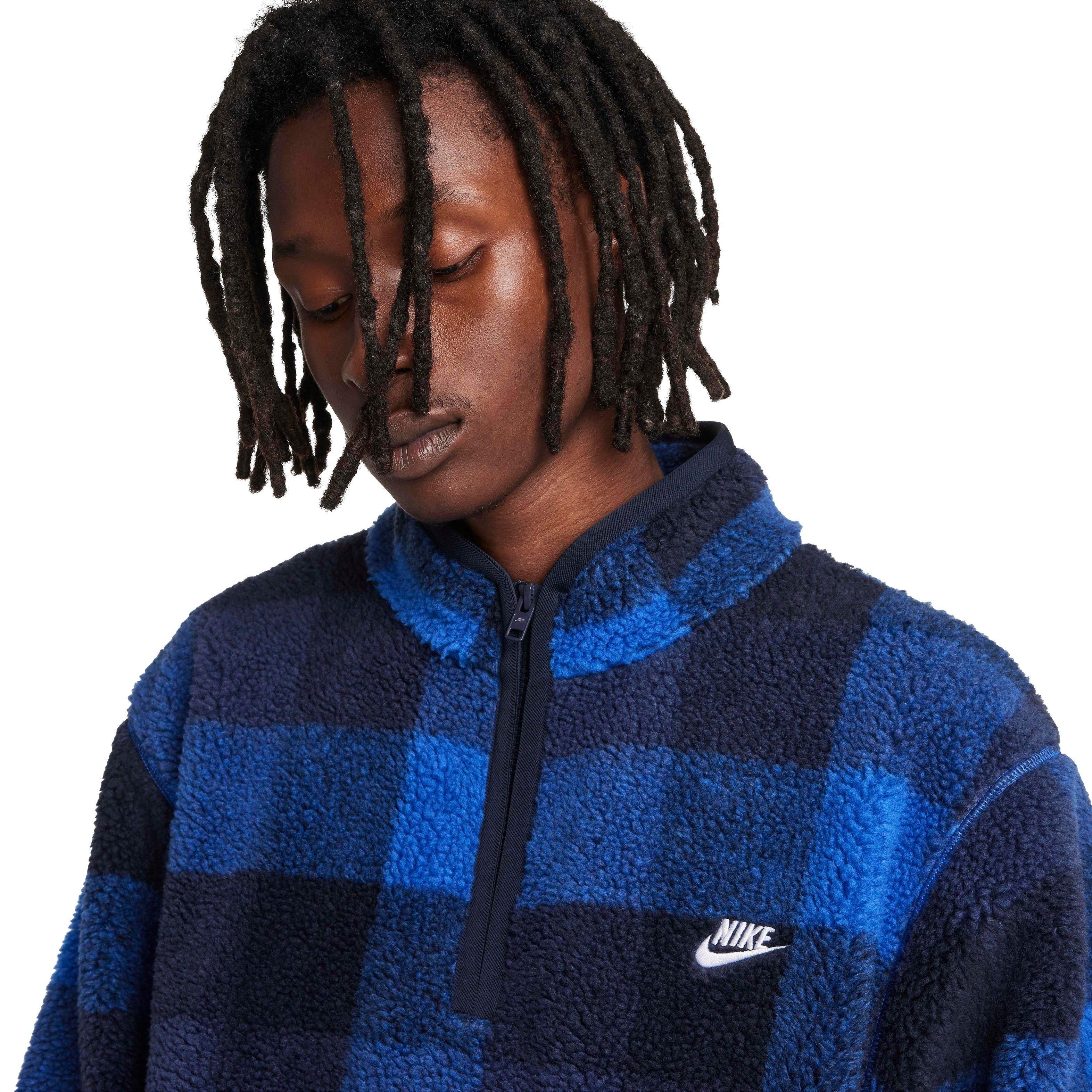 Nike Men's Club Winterized Half-Zip Pullover - DK BLUE Thumbnail View 3