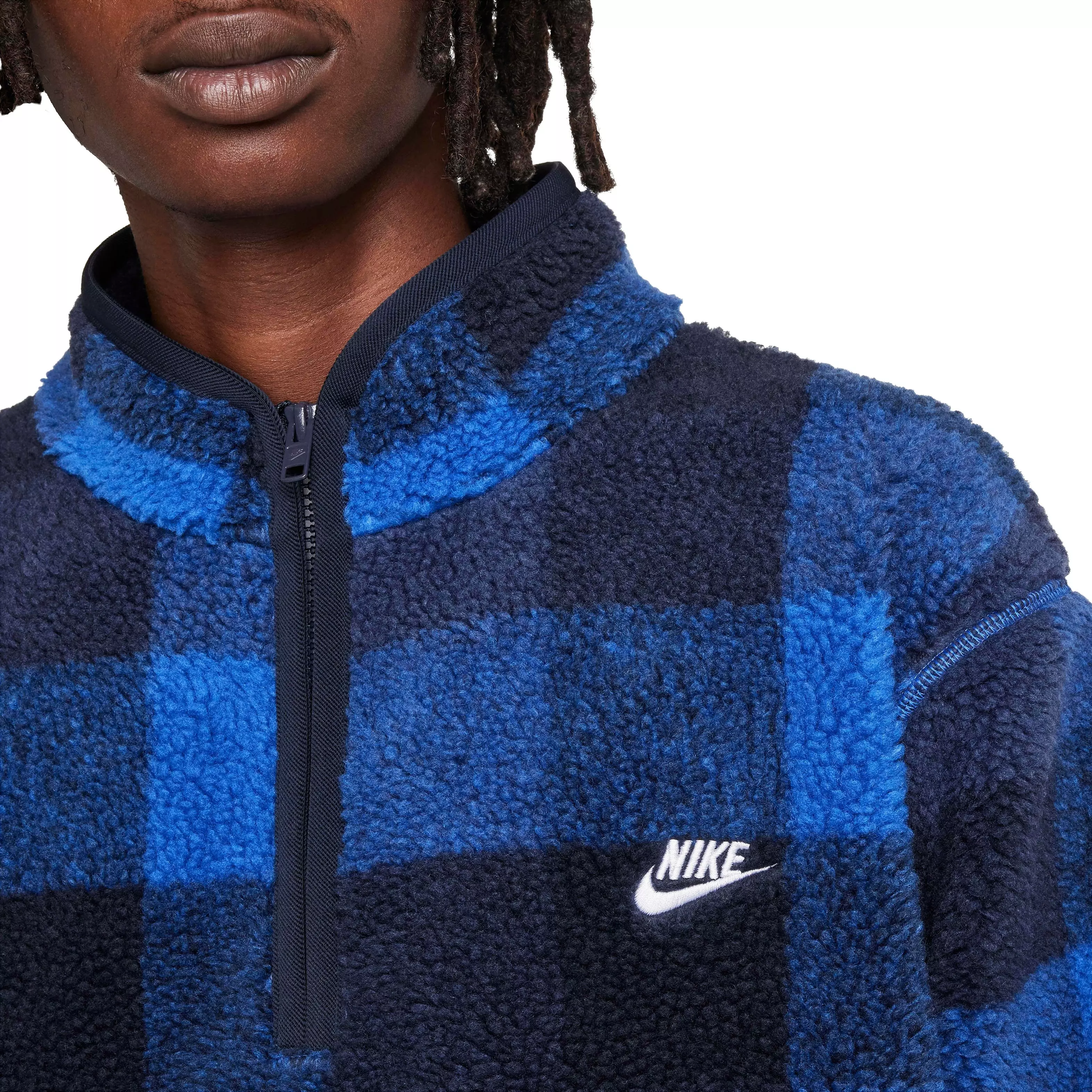 Nike Men's Club Winterized Half-Zip Pullover - DK BLUE