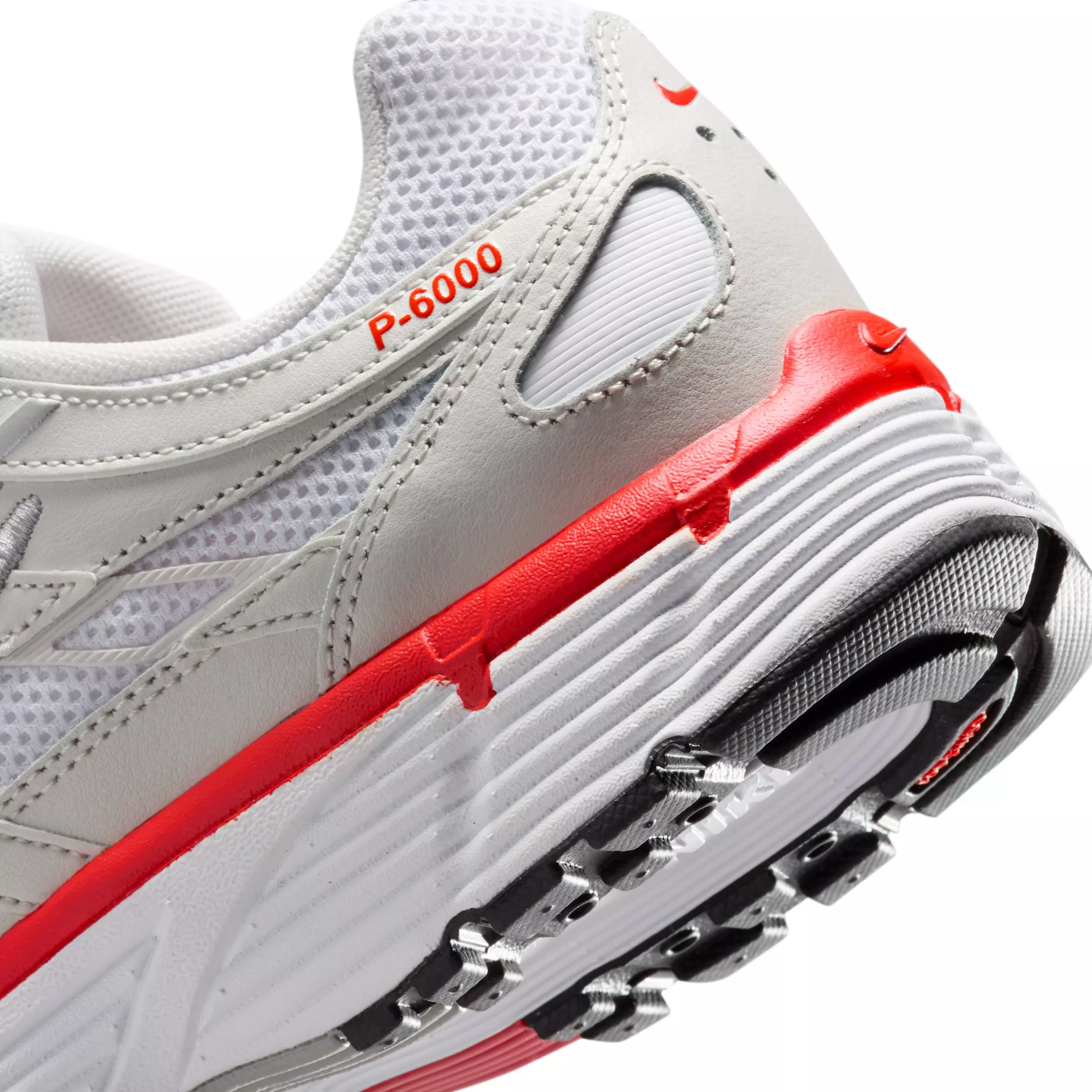 Nike P-6000 "White/Platinum Tint/Black/Picante Red" Women's Shoe - WHITE/PLATINUM/BLACK/RED