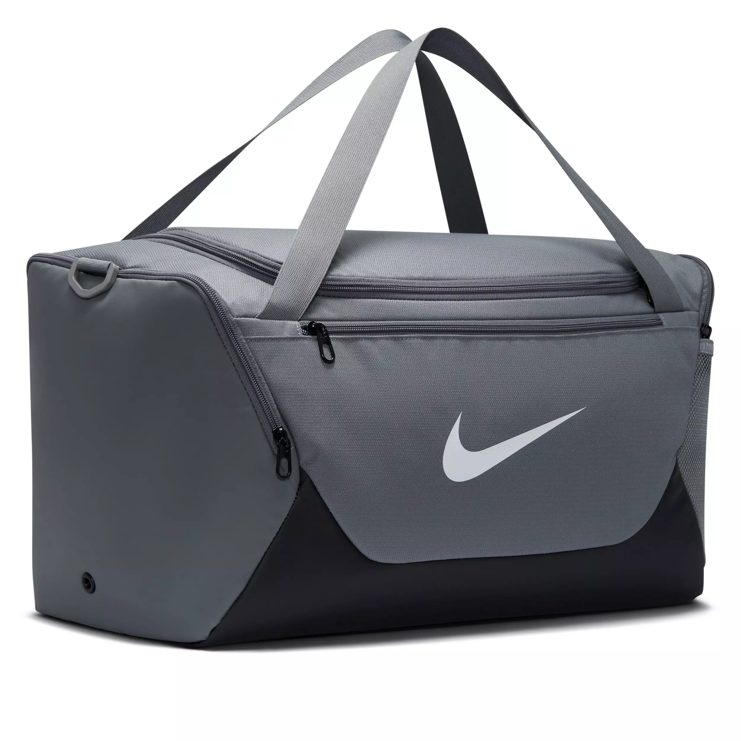 Nike Brasilia Small Training Duffel Bag - Smoke Grey/Black/White - GREY/BLACK/WHITE