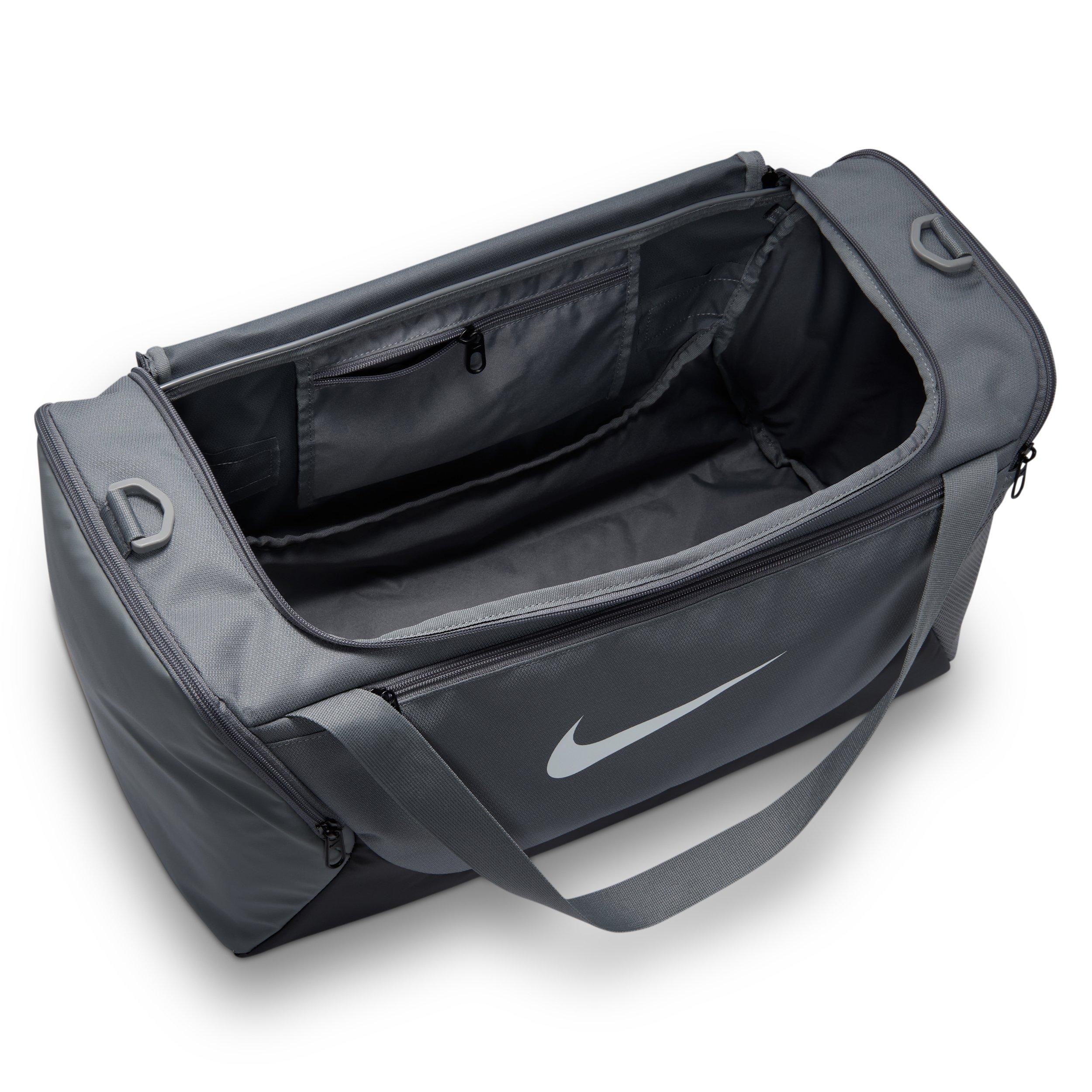 Nike Brasilia Small Training Duffel Bag - Smoke Grey/Black/White - GREY/BLACK/WHITE Thumbnail View 4