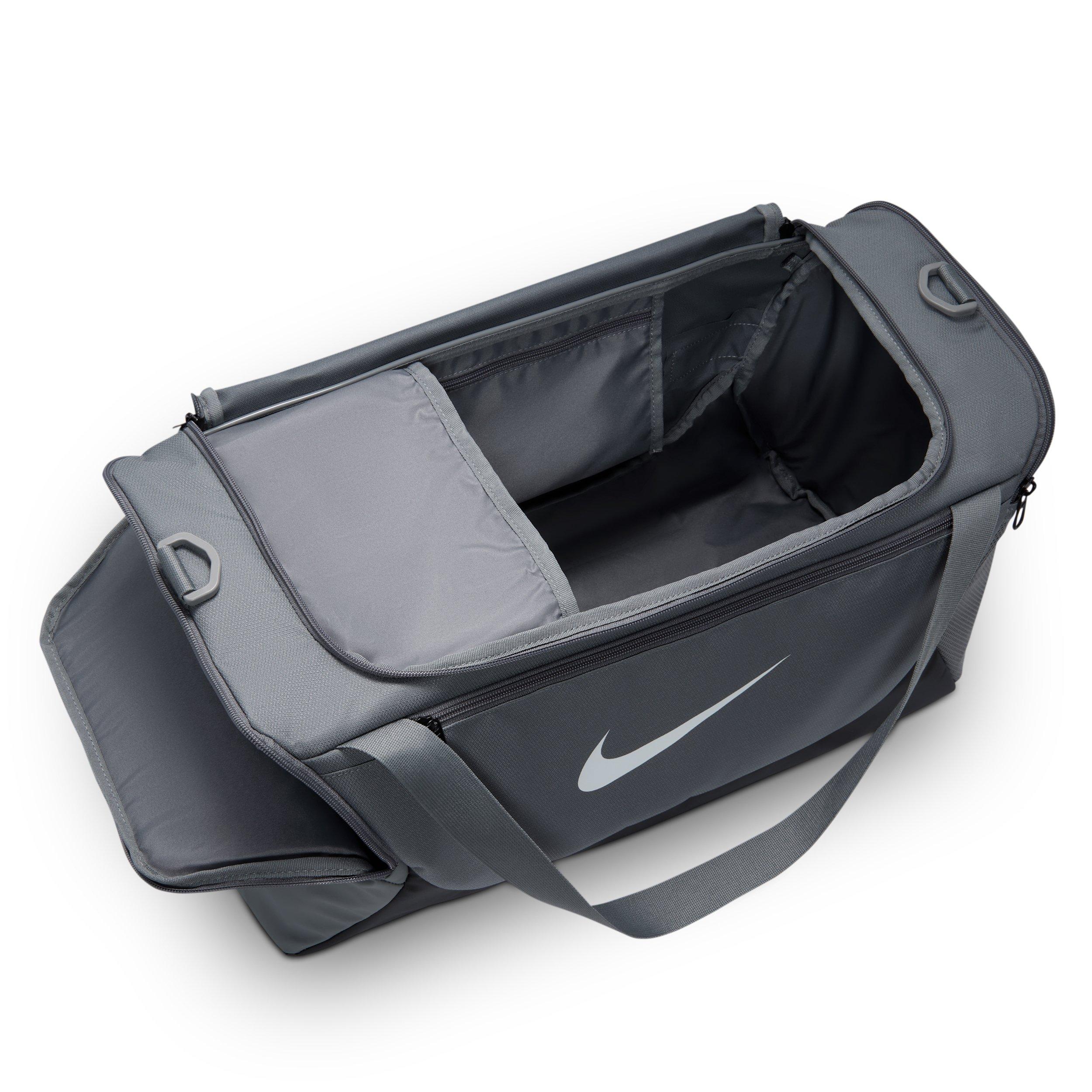 Nike Brasilia Small Training Duffel Bag - Smoke Grey/Black/White - GREY/BLACK/WHITE Thumbnail View 5