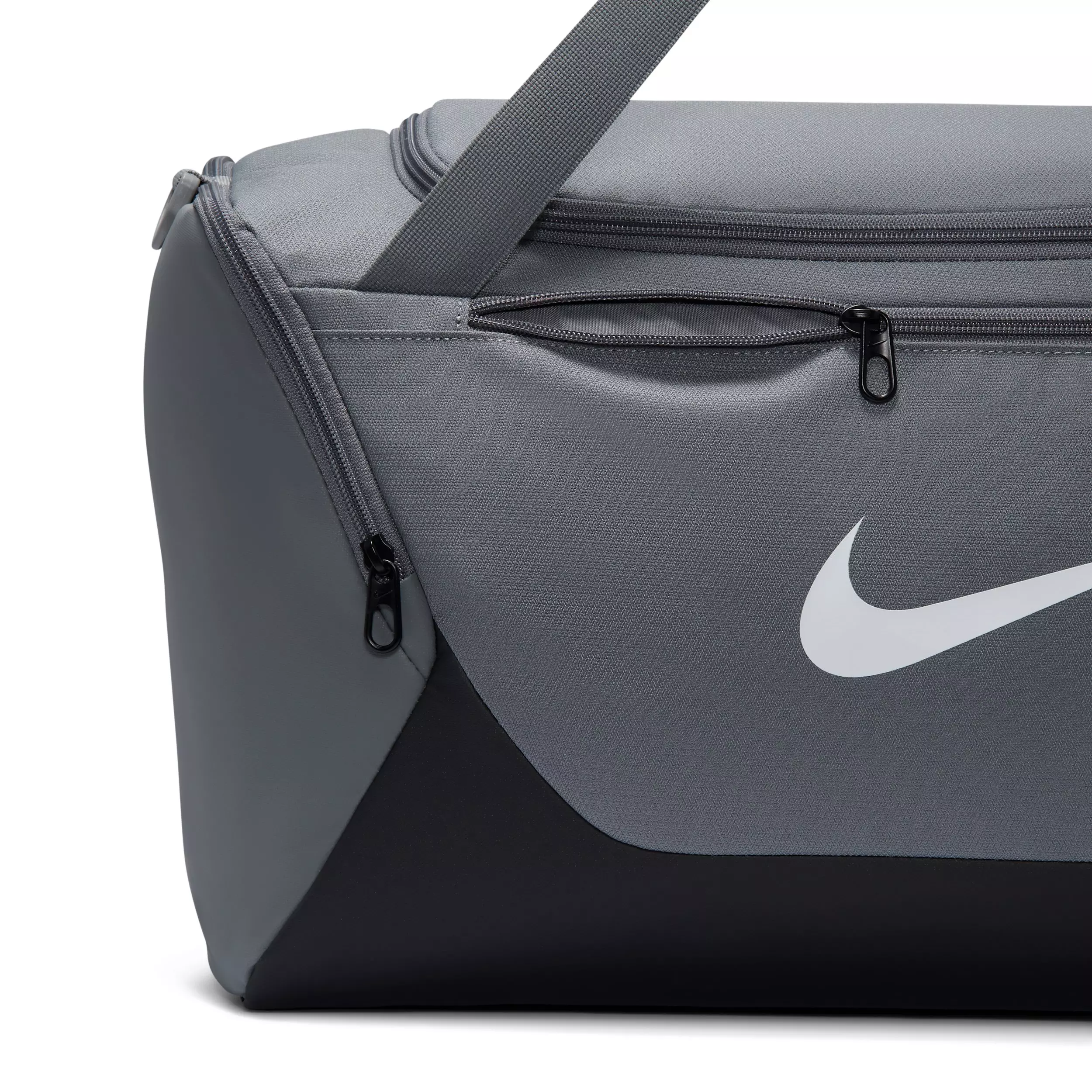 Nike Brasilia Small Training Duffel Bag - Smoke Grey/Black/White - GREY/BLACK/WHITE