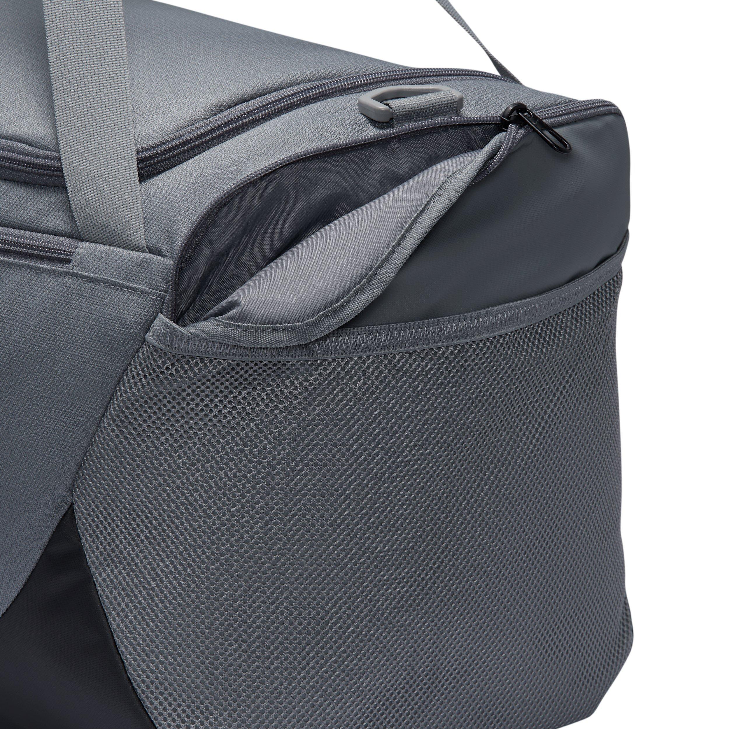 Nike Brasilia Small Training Duffel Bag - Smoke Grey/Black/White - GREY/BLACK/WHITE Thumbnail View 9