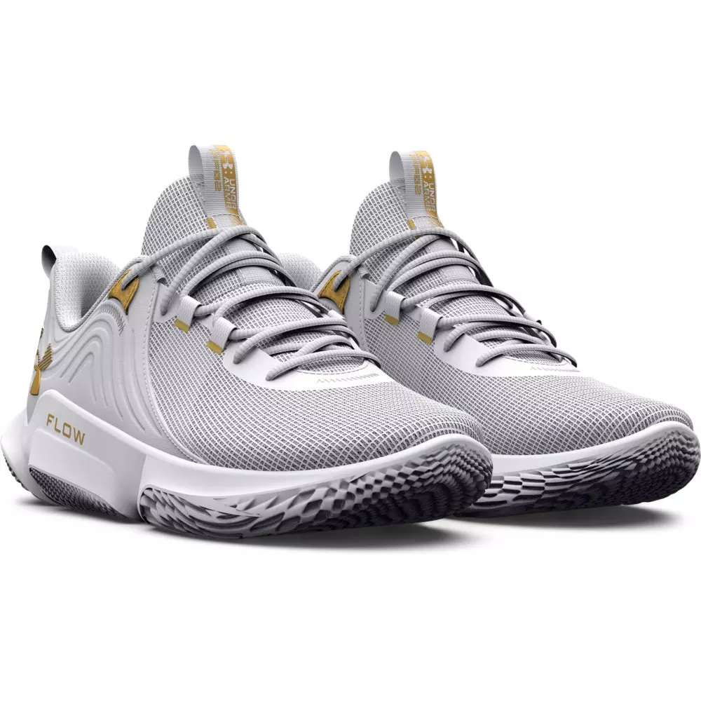 Under Armour Flow FUTR X 2 "White/Metallic Gold" Unisex Basketball Shoe - BLACK/ANTIFREEZE