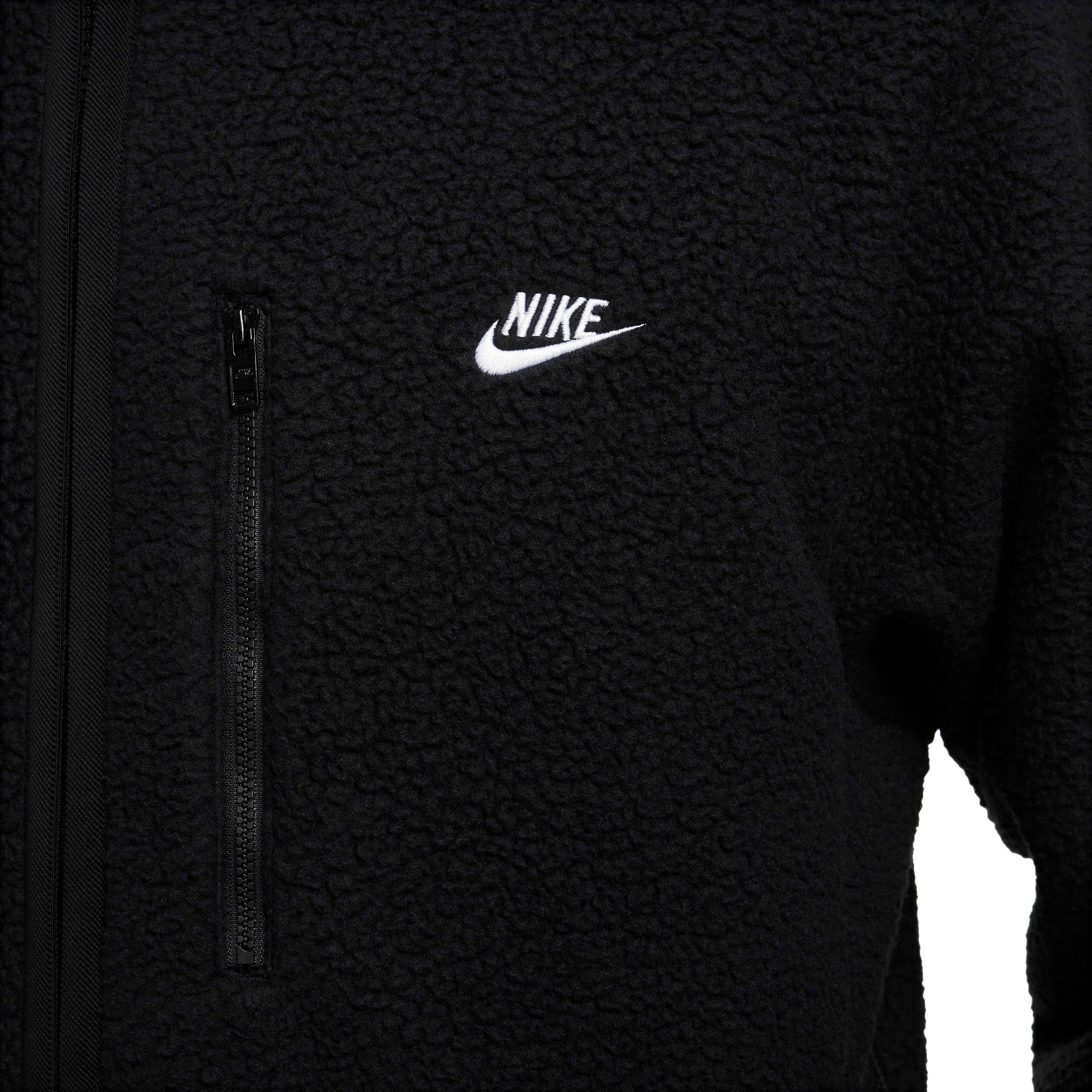 Nike Men's Sportswear Club Fleece Jacket - BLACK Thumbnail View 4