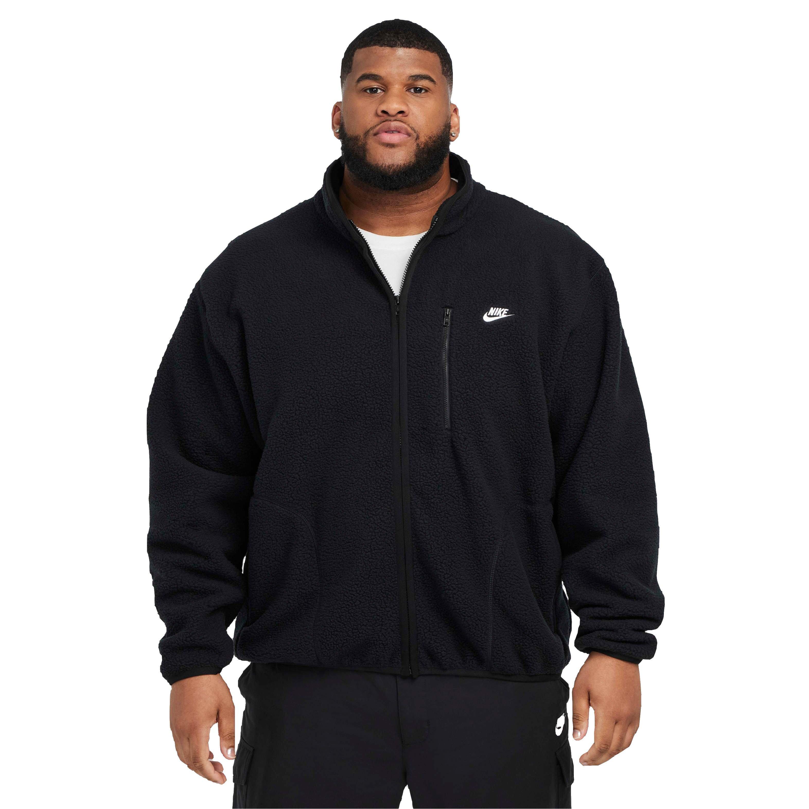 Nike Men's Sportswear Club Fleece Jacket - BLACK Thumbnail View 7