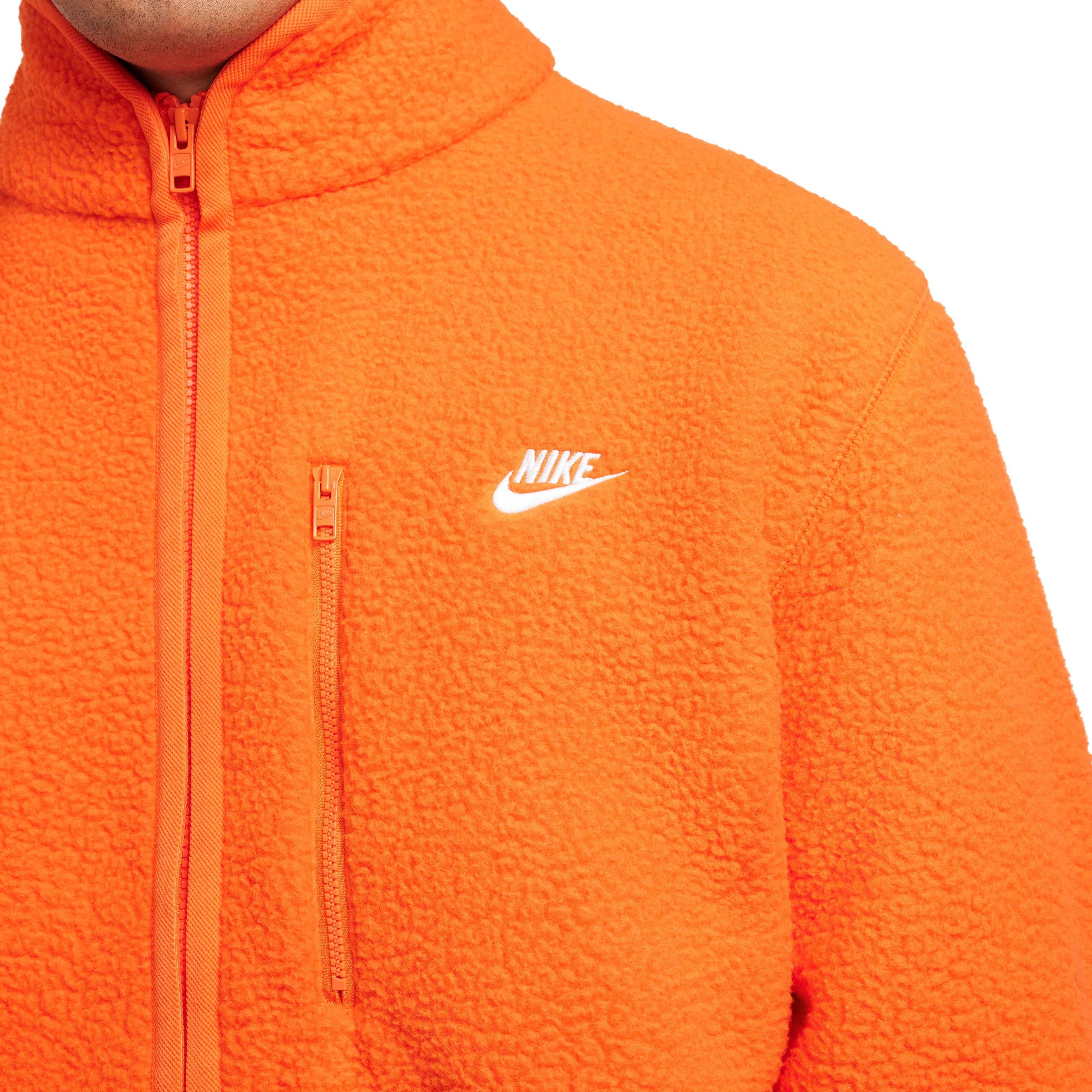 Nike Men's Sportswear Club Fleece Jacket - ORANGE Thumbnail View 4