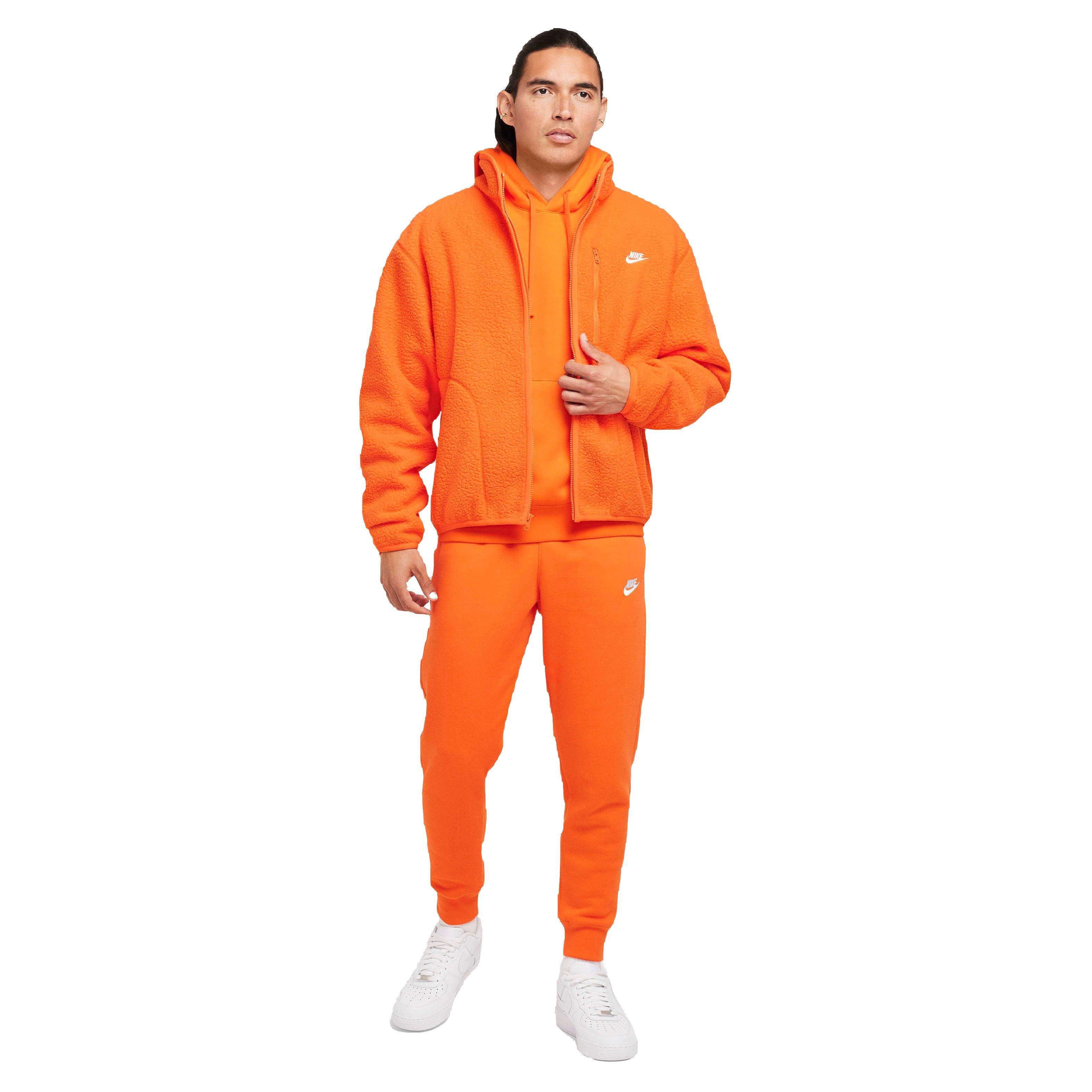 Nike Men's Sportswear Club Fleece Jacket - ORANGE Thumbnail View 6