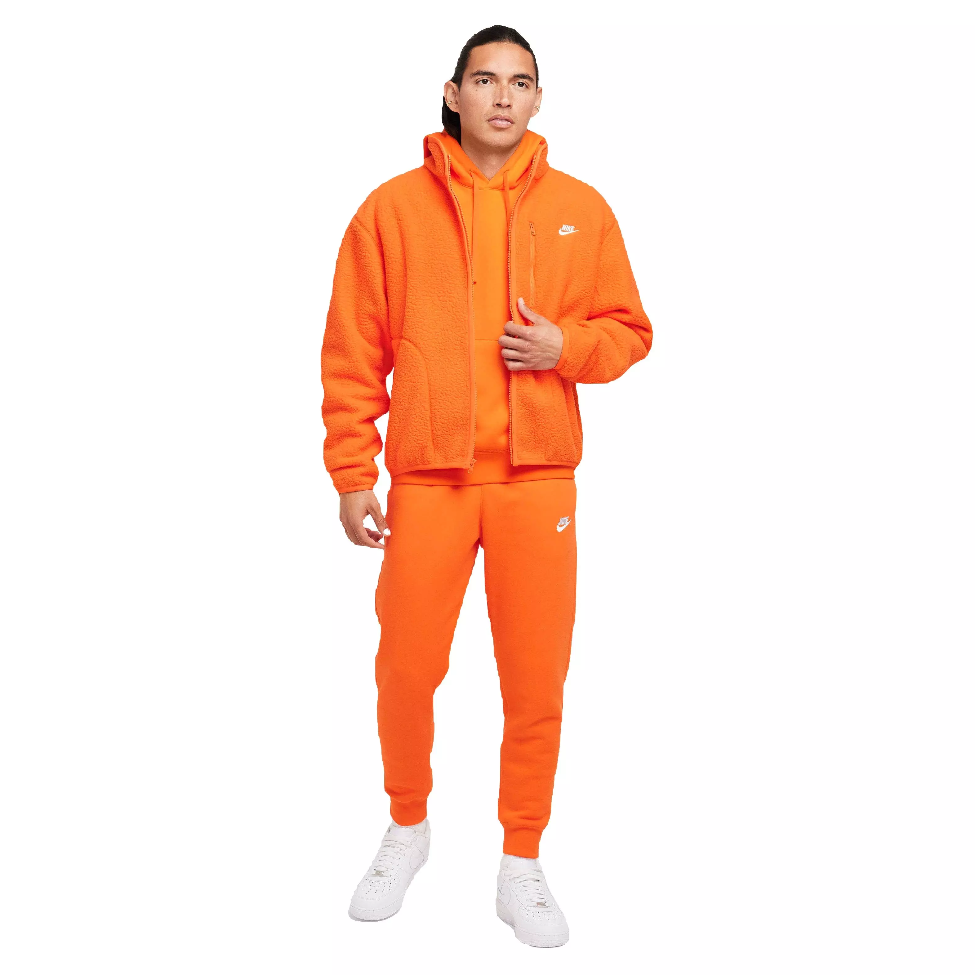 Nike Men's Sportswear Club Fleece Jacket - ORANGE