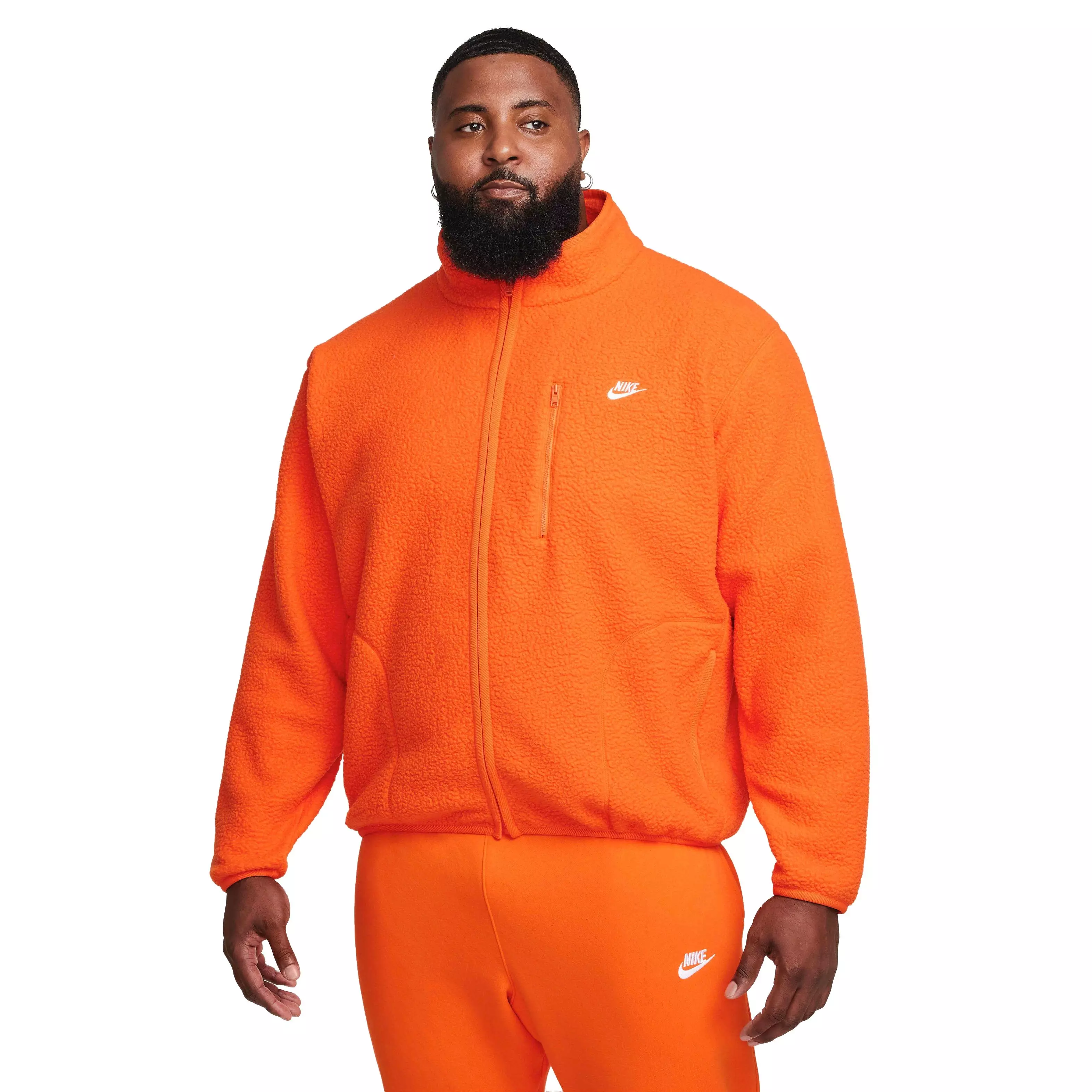 Nike Men's Sportswear Club Fleece Jacket - ORANGE