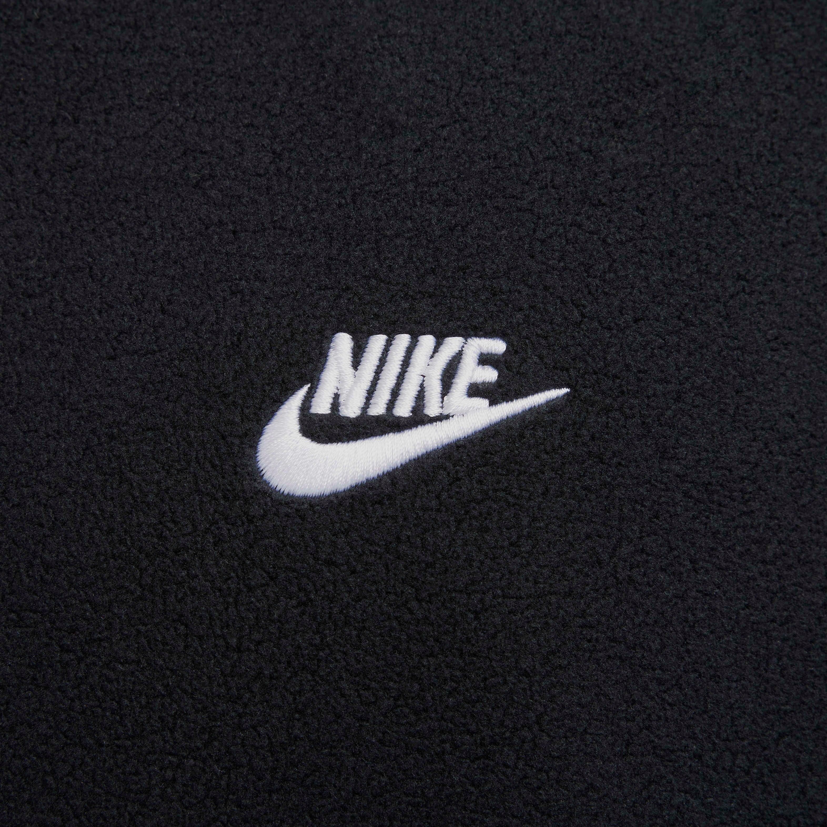 Nike Men's Club Pullover Winterized Hoodie - BLACK Thumbnail View 4