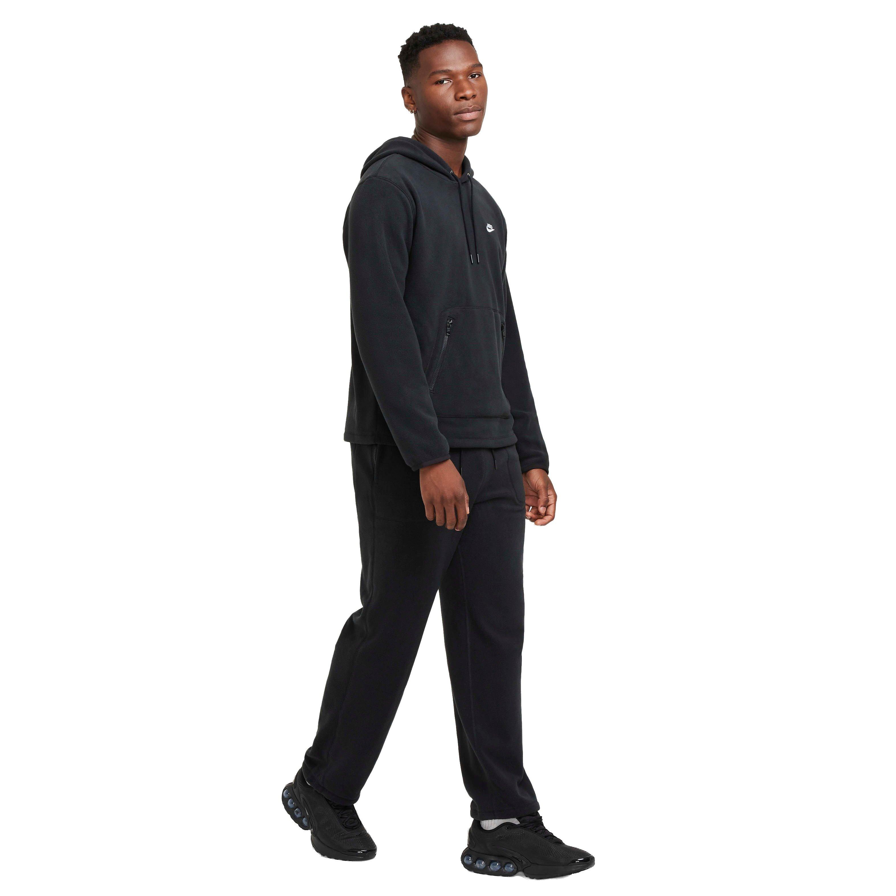 Nike Men's Club Pullover Winterized Hoodie - BLACK Thumbnail View 7