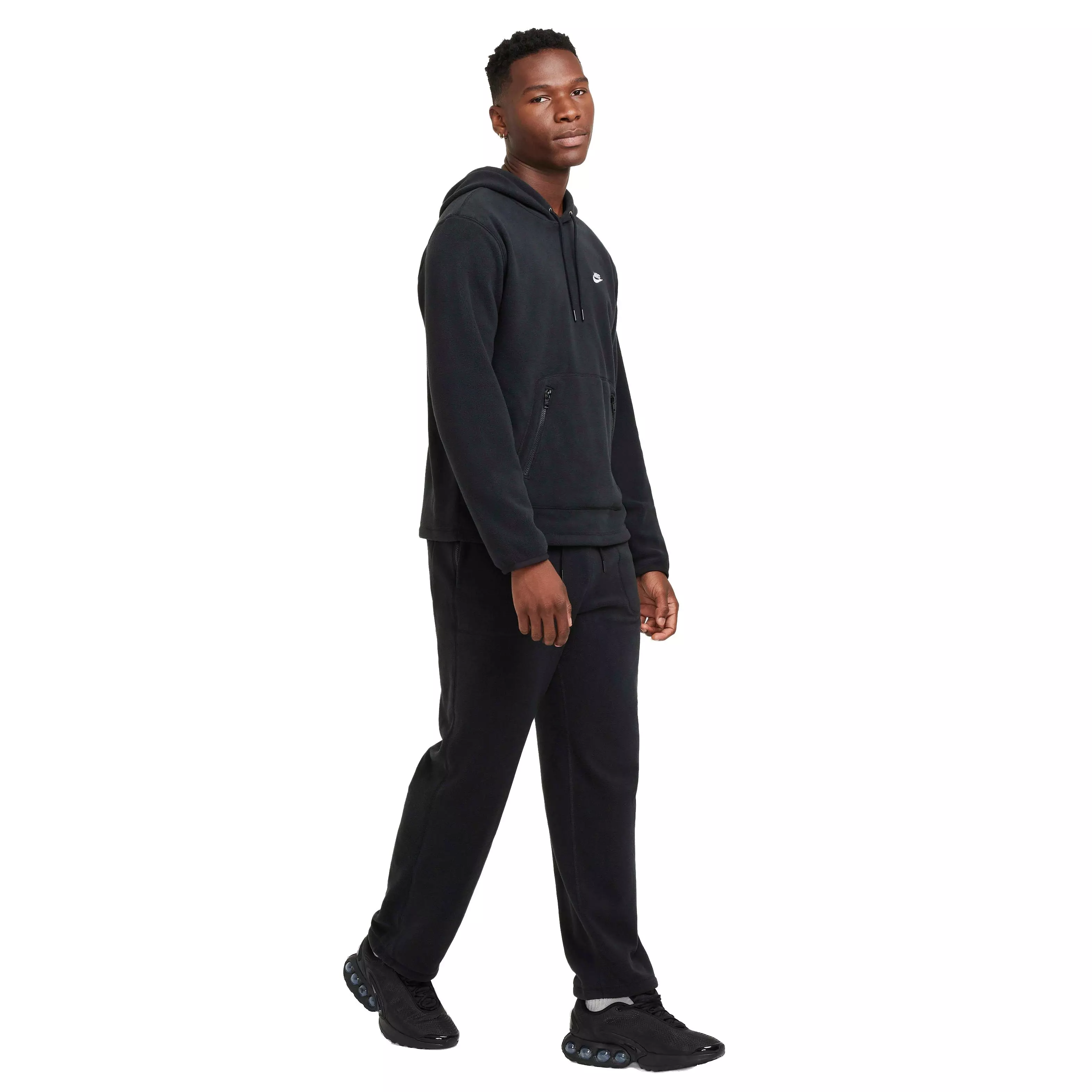 Nike Men's Club Pullover Winterized Hoodie - BLACK