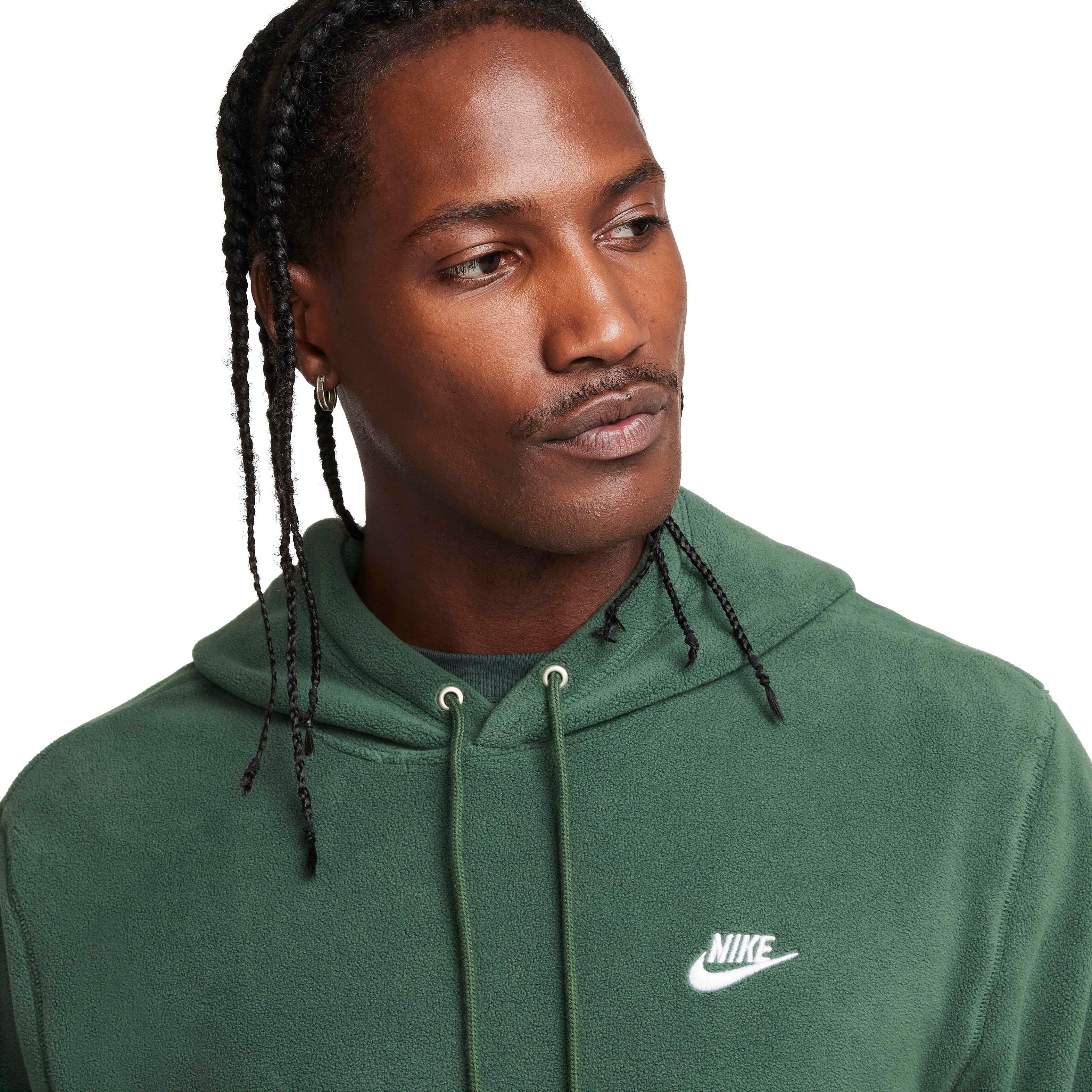 Nike Men's Club Pullover Winterized Hoodie - GREEN Thumbnail View 3