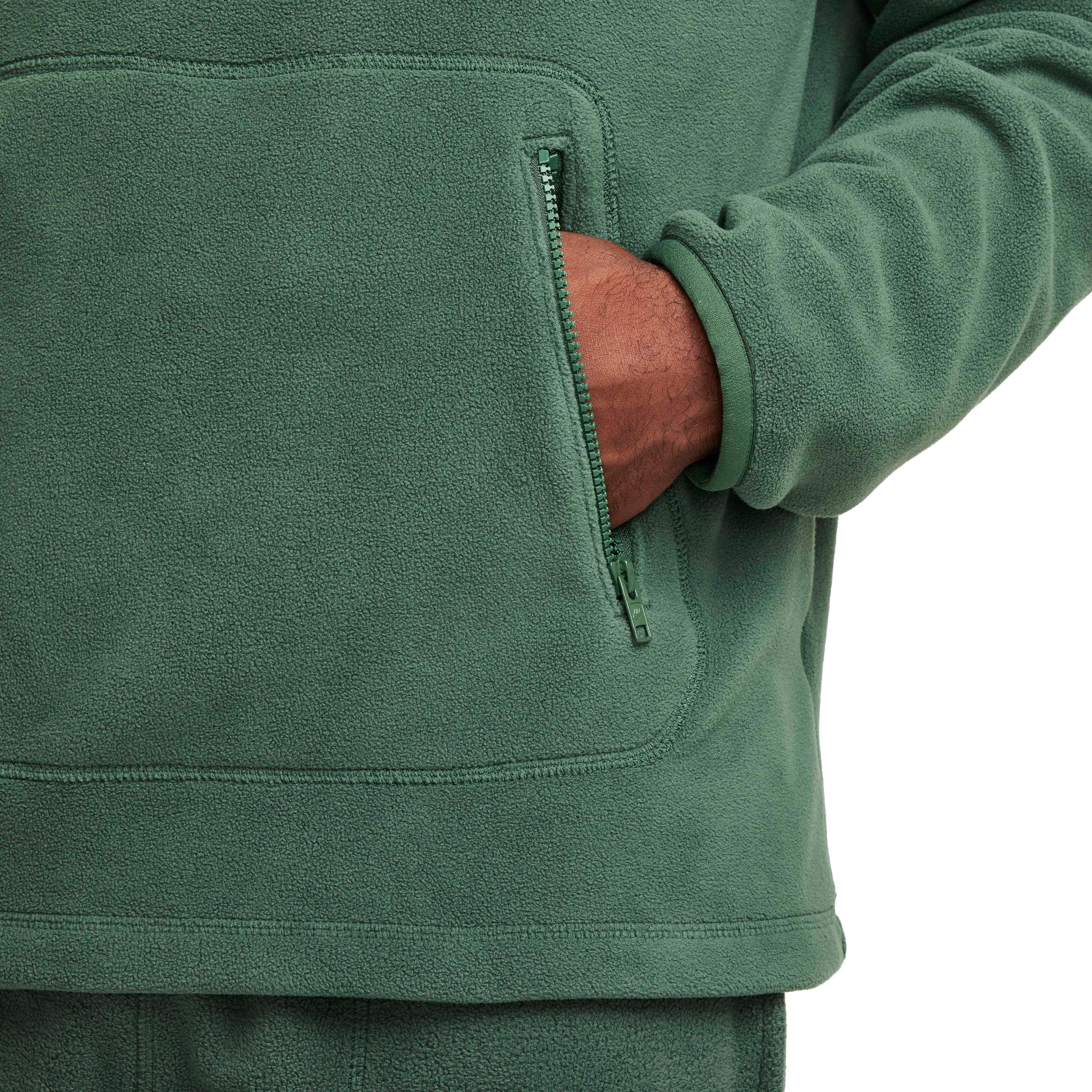 Nike Men's Club Pullover Winterized Hoodie - GREEN Thumbnail View 5