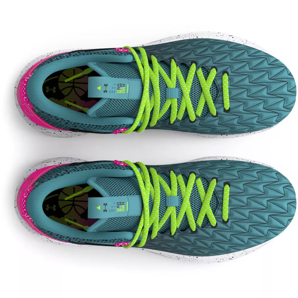 Under Armour HOVR Havoc 5 Clone "Aqua Foam/Lime Surge/Black" Unisex Basketball Shoe - AQUA/LIME/BLACK