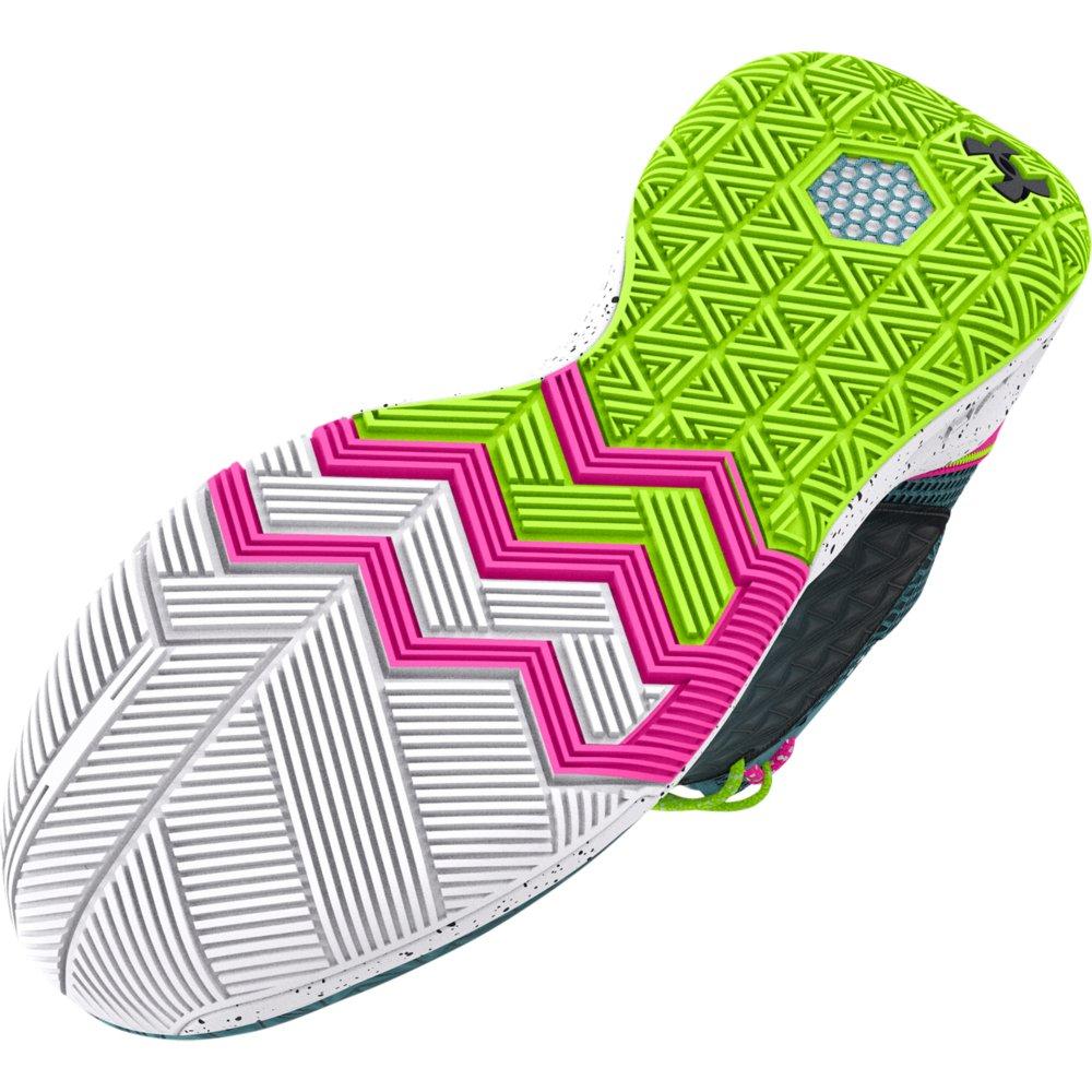Under Armour HOVR Havoc 5 Clone "Aqua Foam/Lime Surge/Black" Unisex Basketball Shoe - AQUA/LIME/BLACK Thumbnail View 4