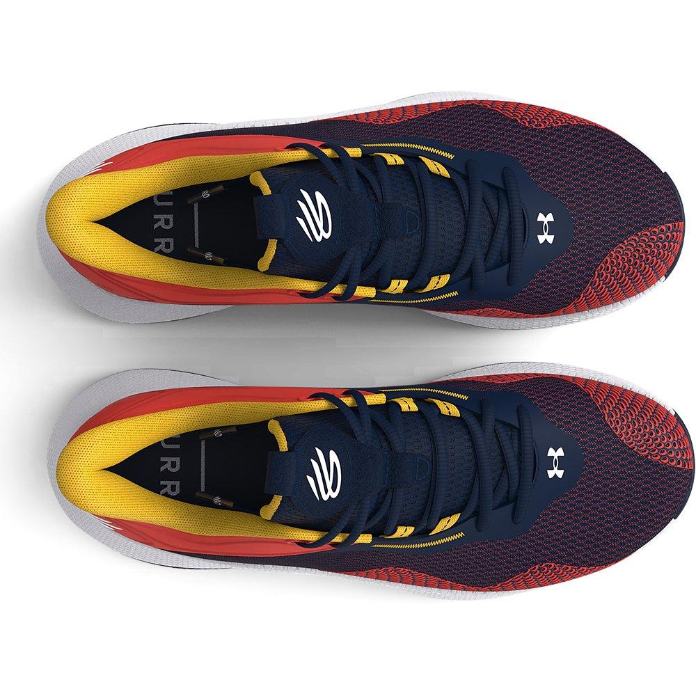 navy and orange under armour shoes