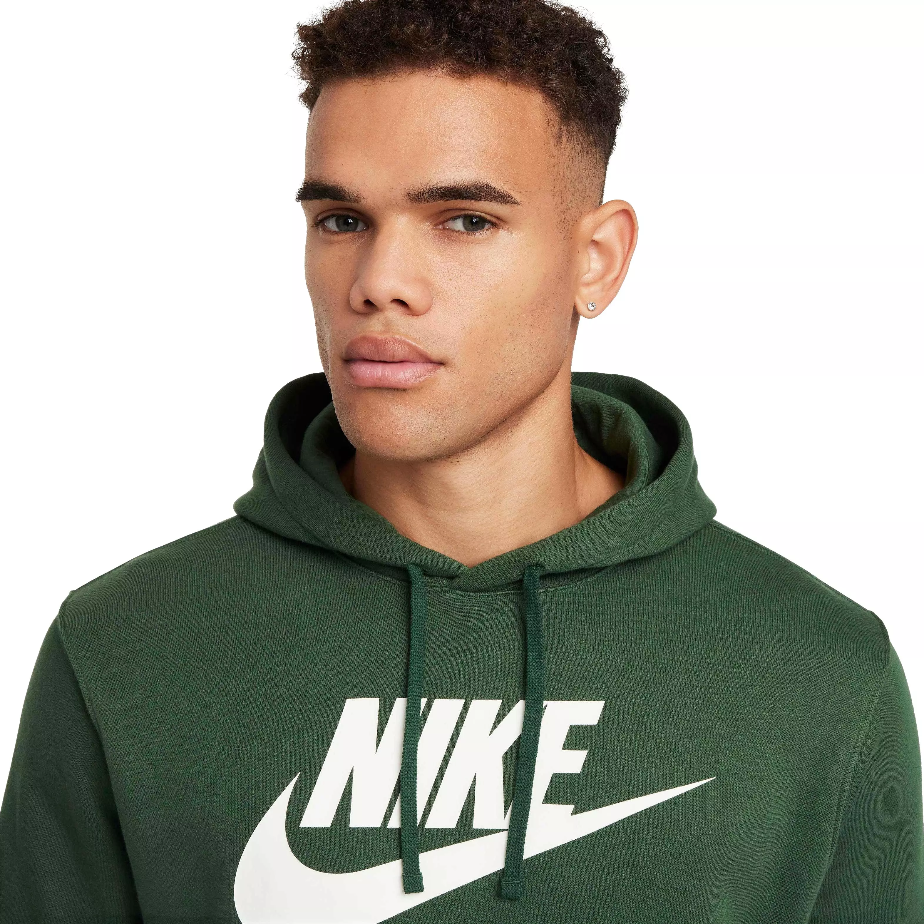Nike Men's Sportswear Club Fleece Graphic Pullover Hoodie - GREEN
