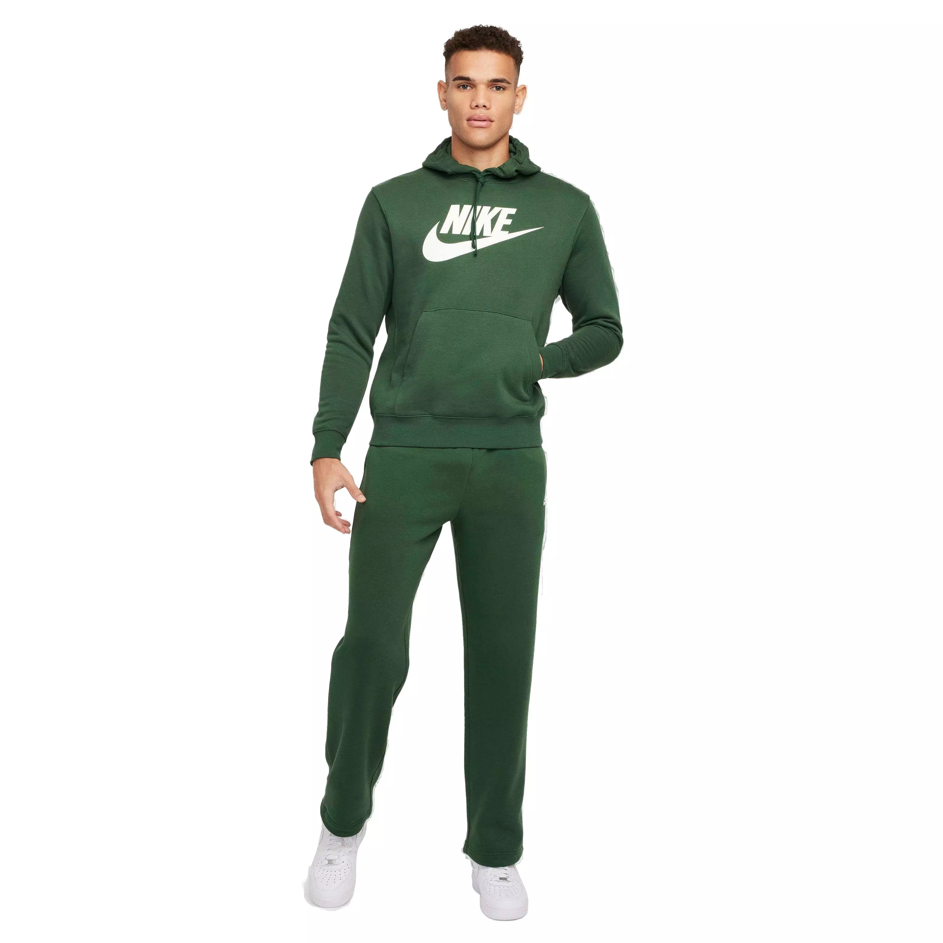 Nike Men's Sportswear Club Fleece Graphic Pullover Hoodie - GREEN