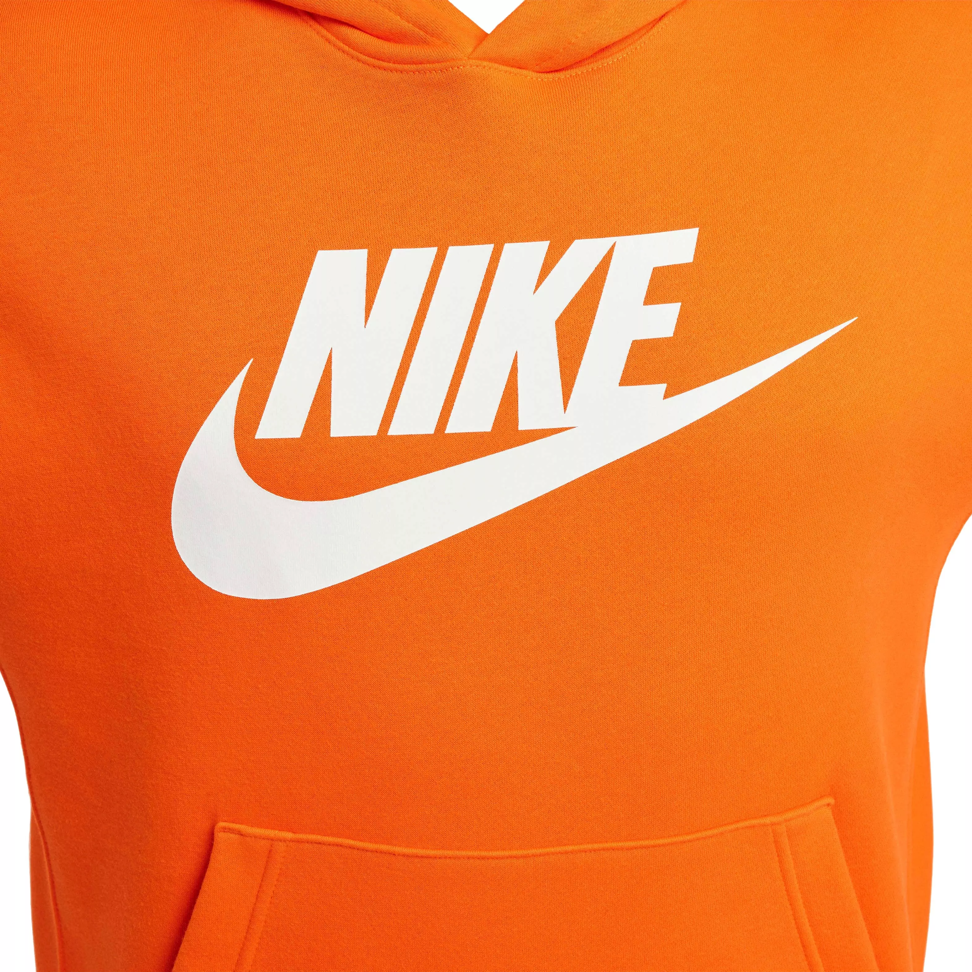 Nike Men's Sportswear Club Fleece Graphic Pullover Hoodie - ORANGE