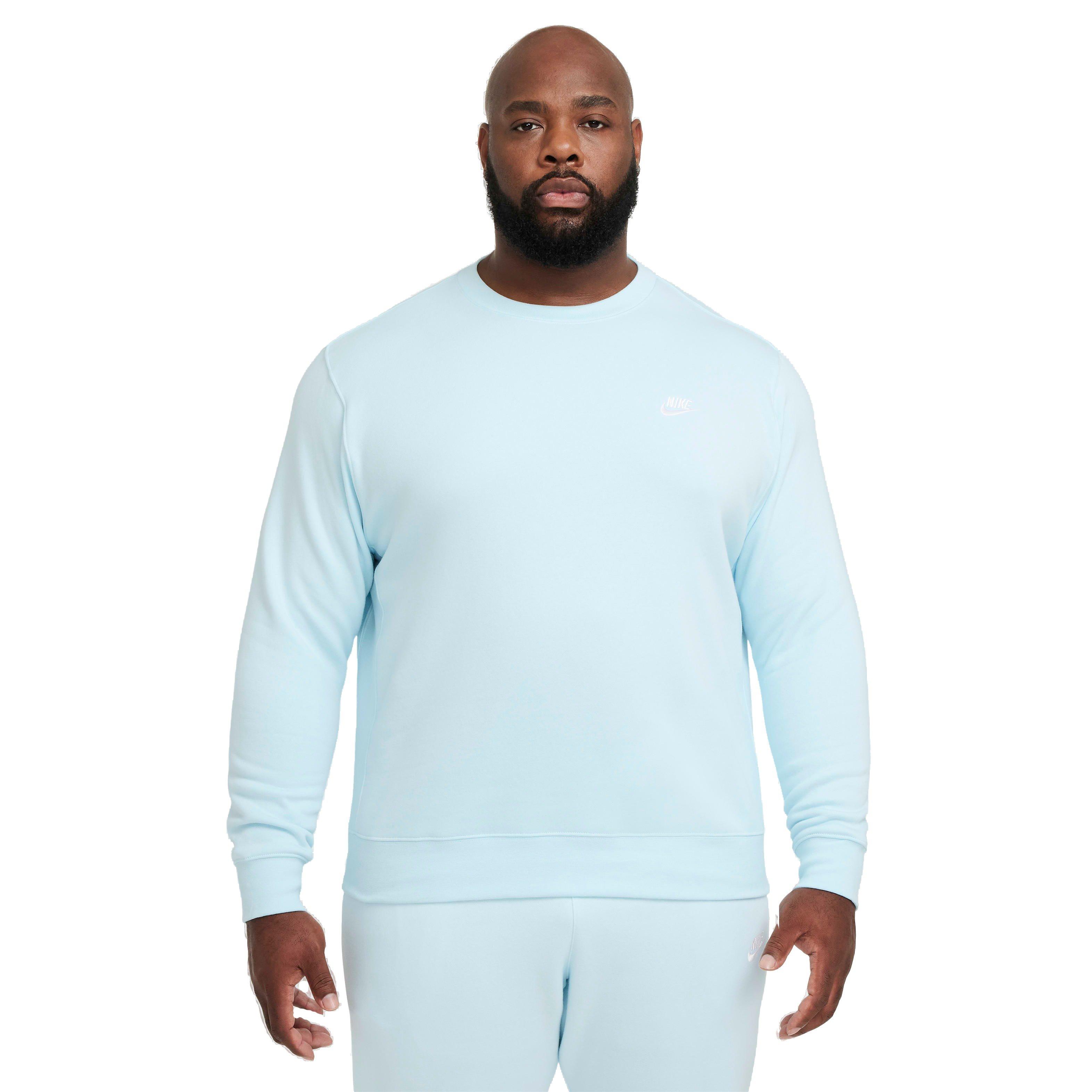 Nike Men's Sportswear Club Classic Fleece Crew - BLUE Thumbnail View 1