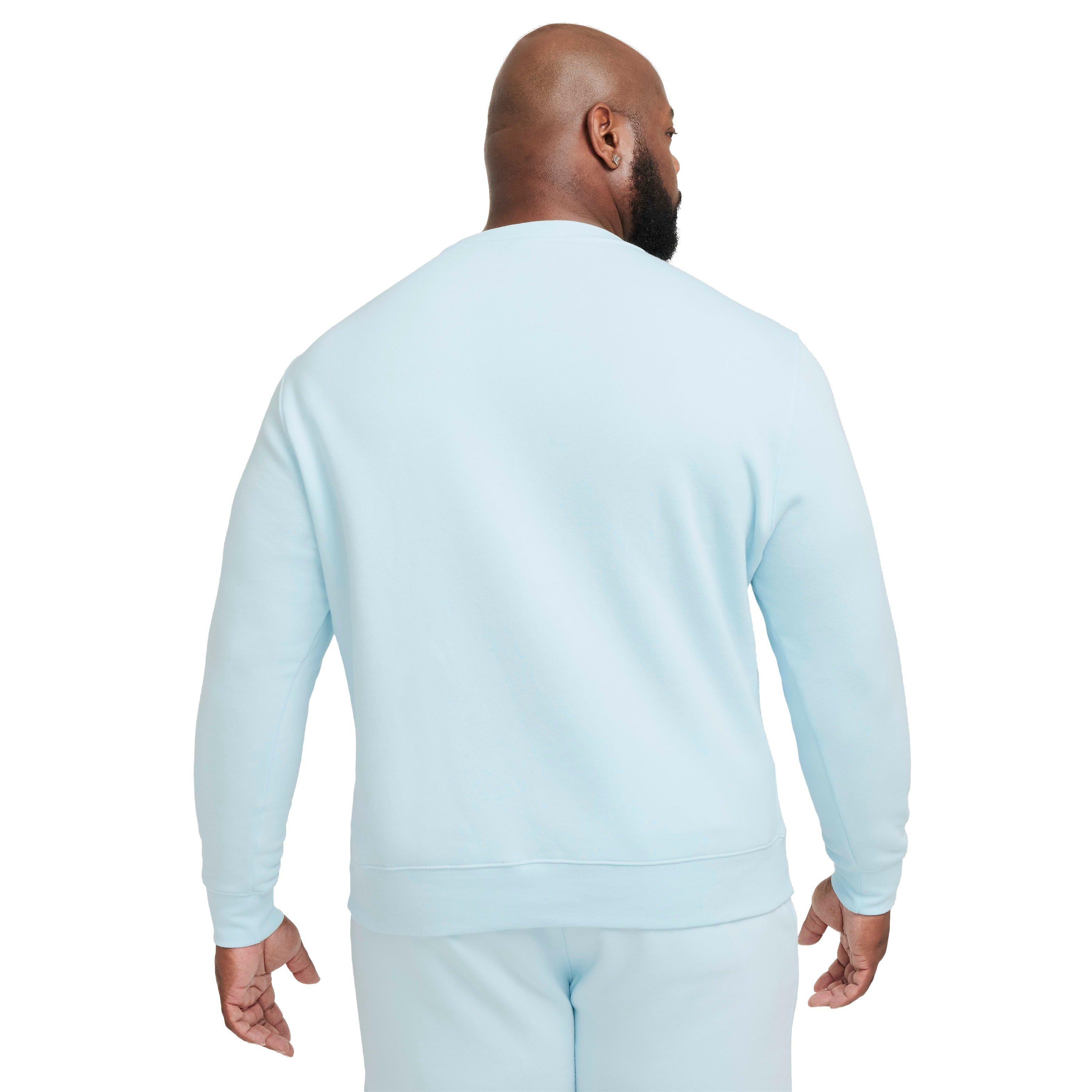 Nike Men's Sportswear Club Classic Fleece Crew - BLUE Thumbnail View 2