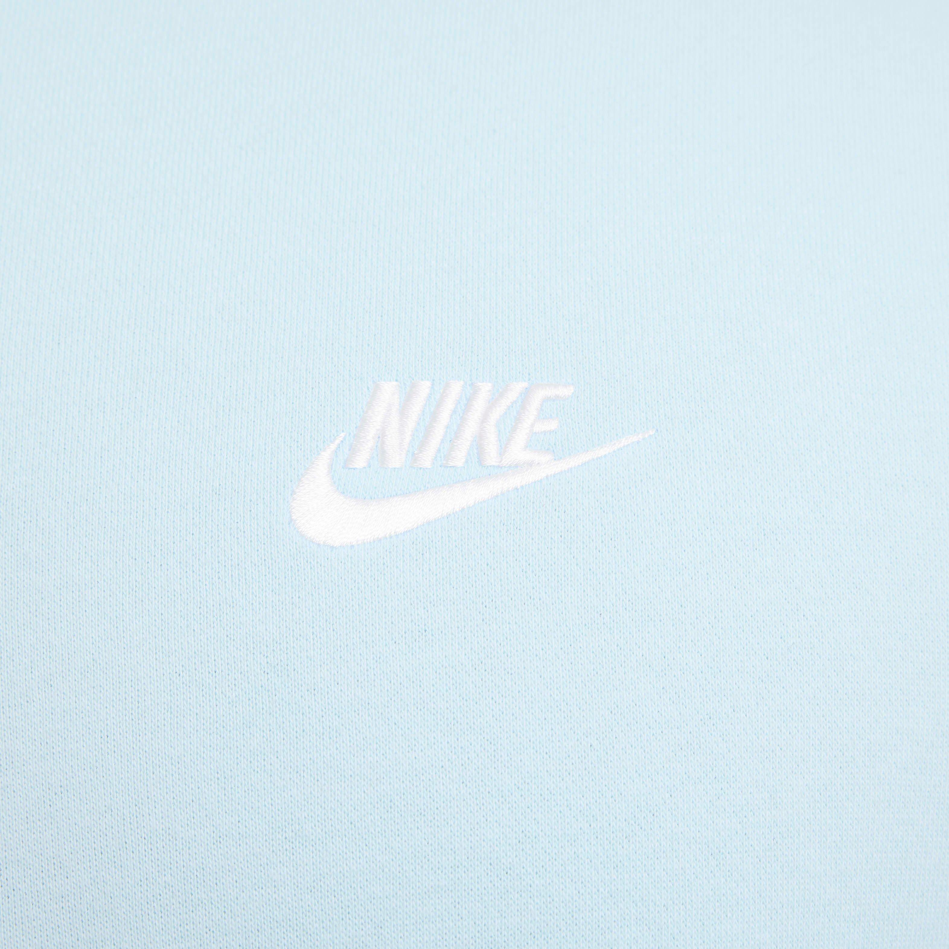 Nike Men's Sportswear Club Classic Fleece Crew - BLUE Thumbnail View 4