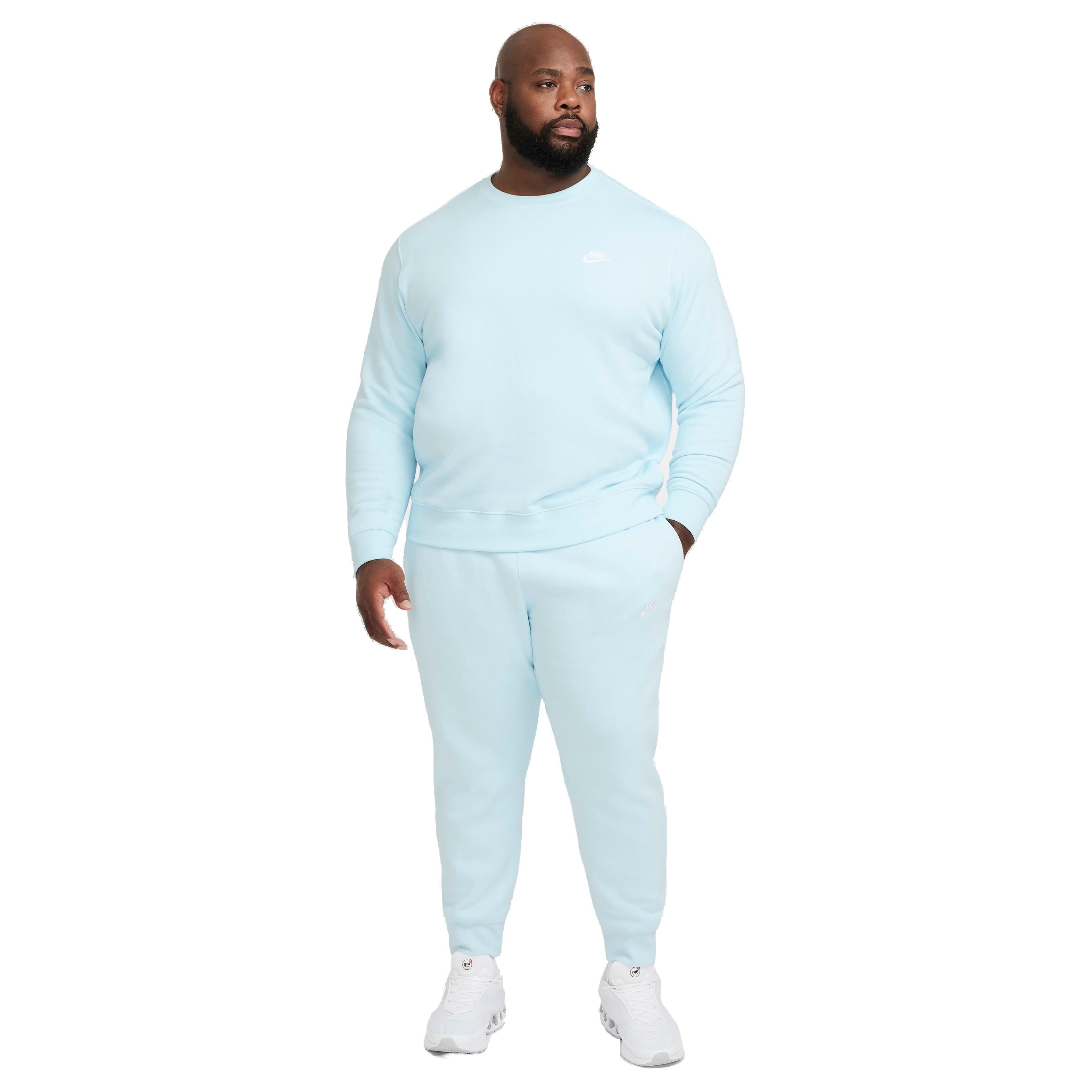 Nike Men's Sportswear Club Fleece Crew - BLUE Thumbnail View 5