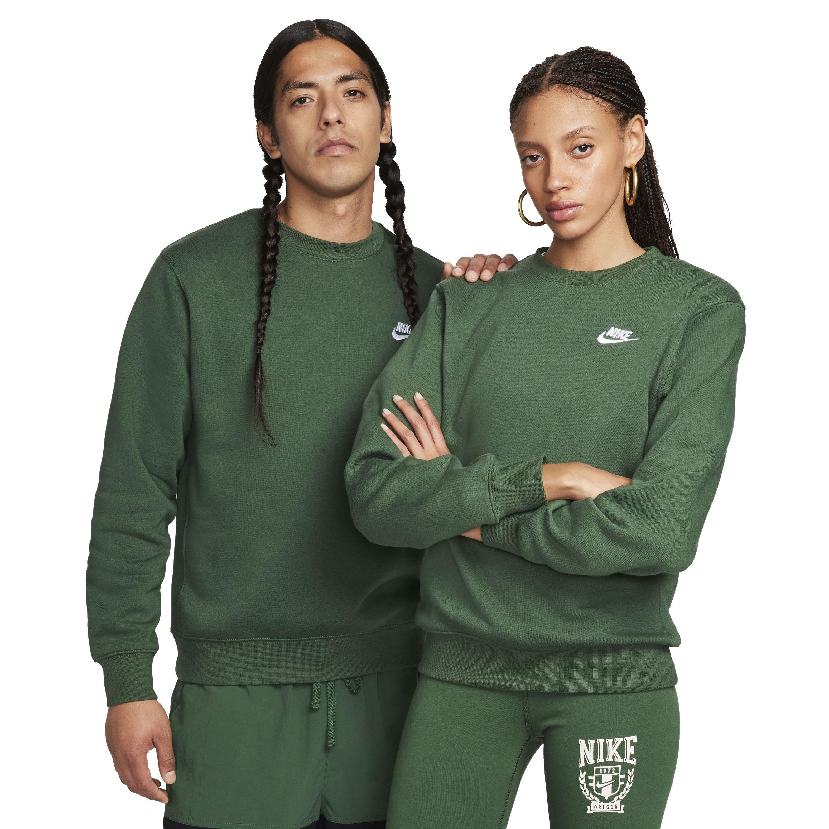 Nike Men's Sportswear Club Classic Fleece Crew - GREEN Thumbnail View 1