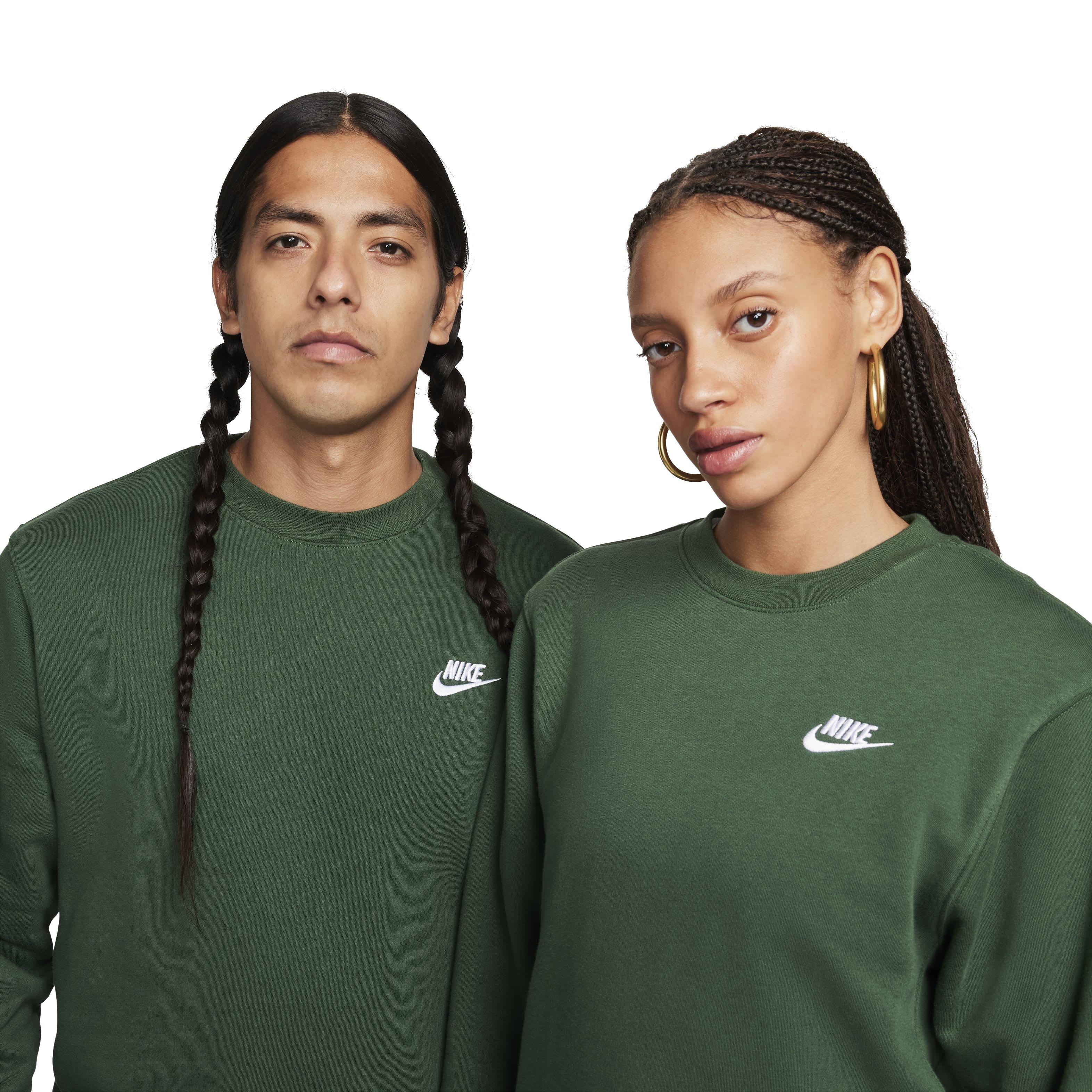 Nike Men's Sportswear Club Classic Fleece Crew - GREEN Thumbnail View 3