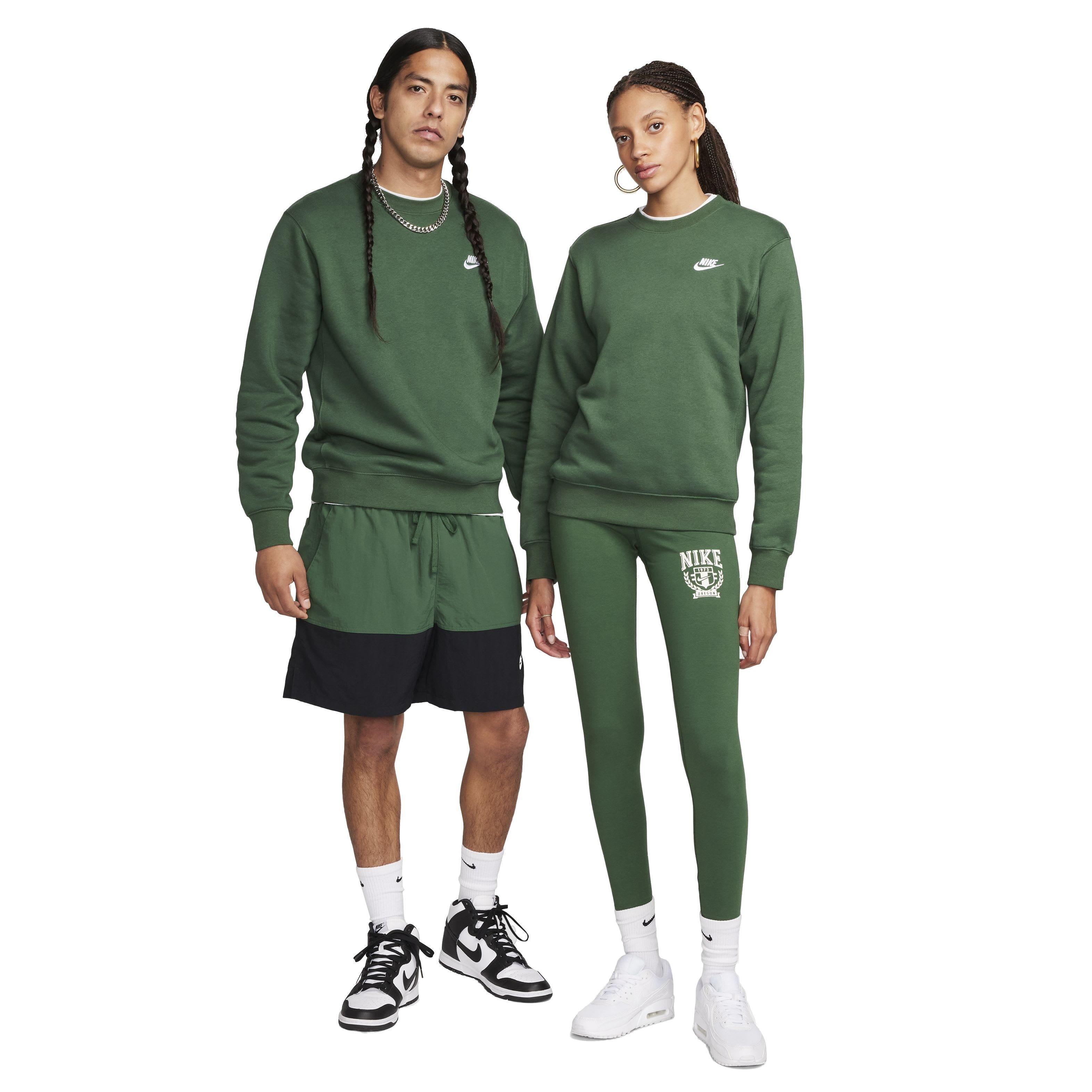 Nike Men's Sportswear Club Classic Fleece Crew - GREEN Thumbnail View 5