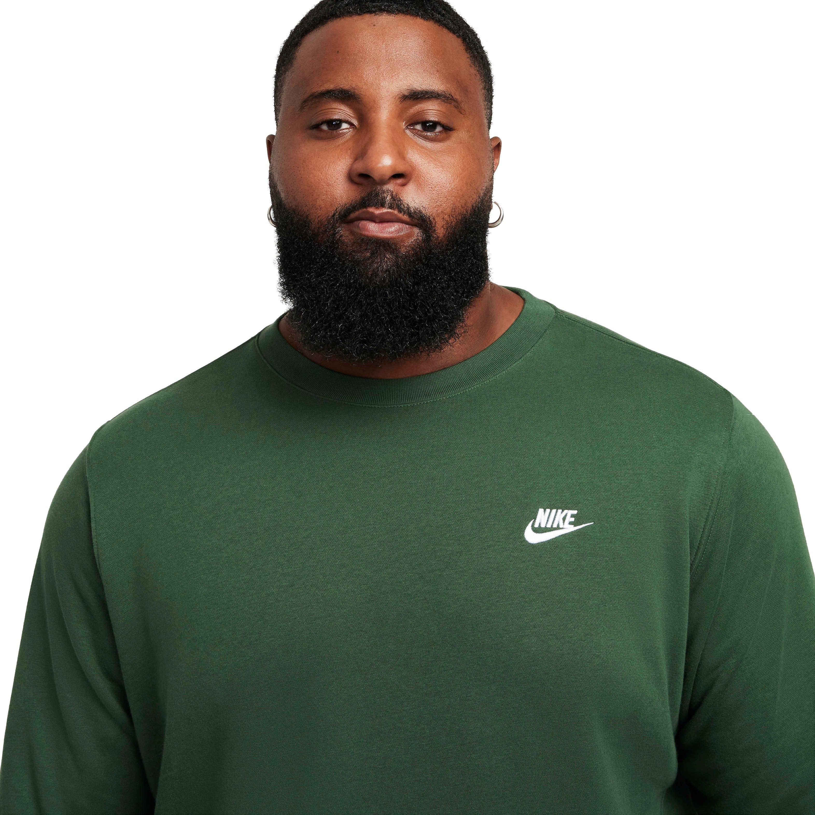 Nike Men's Sportswear Club Fleece Crew - GREEN Thumbnail View 8