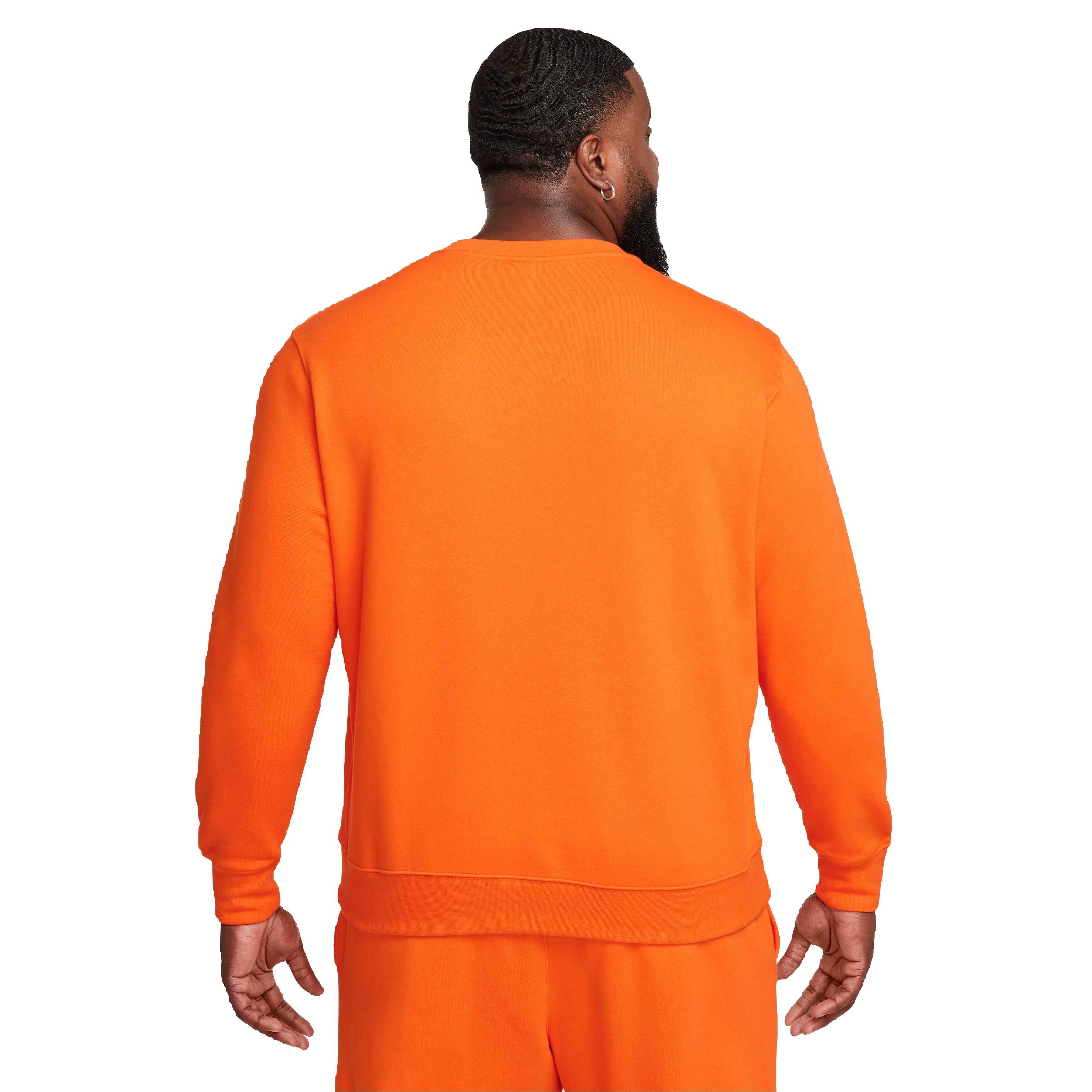 Nike Men's Sportswear Club Fleece Crew - ORANGE Thumbnail View 7
