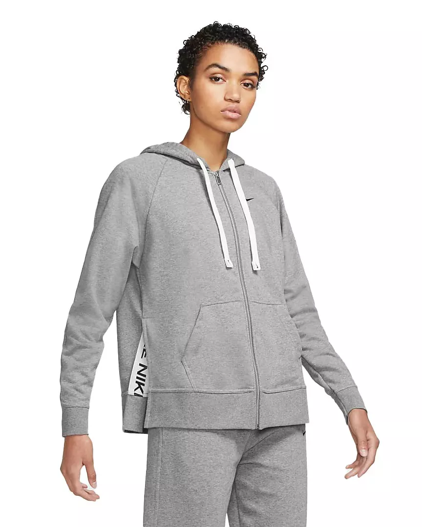 Nike Women's Dri-FIT Get Fit Full-Zip Training Hoodie - GREY