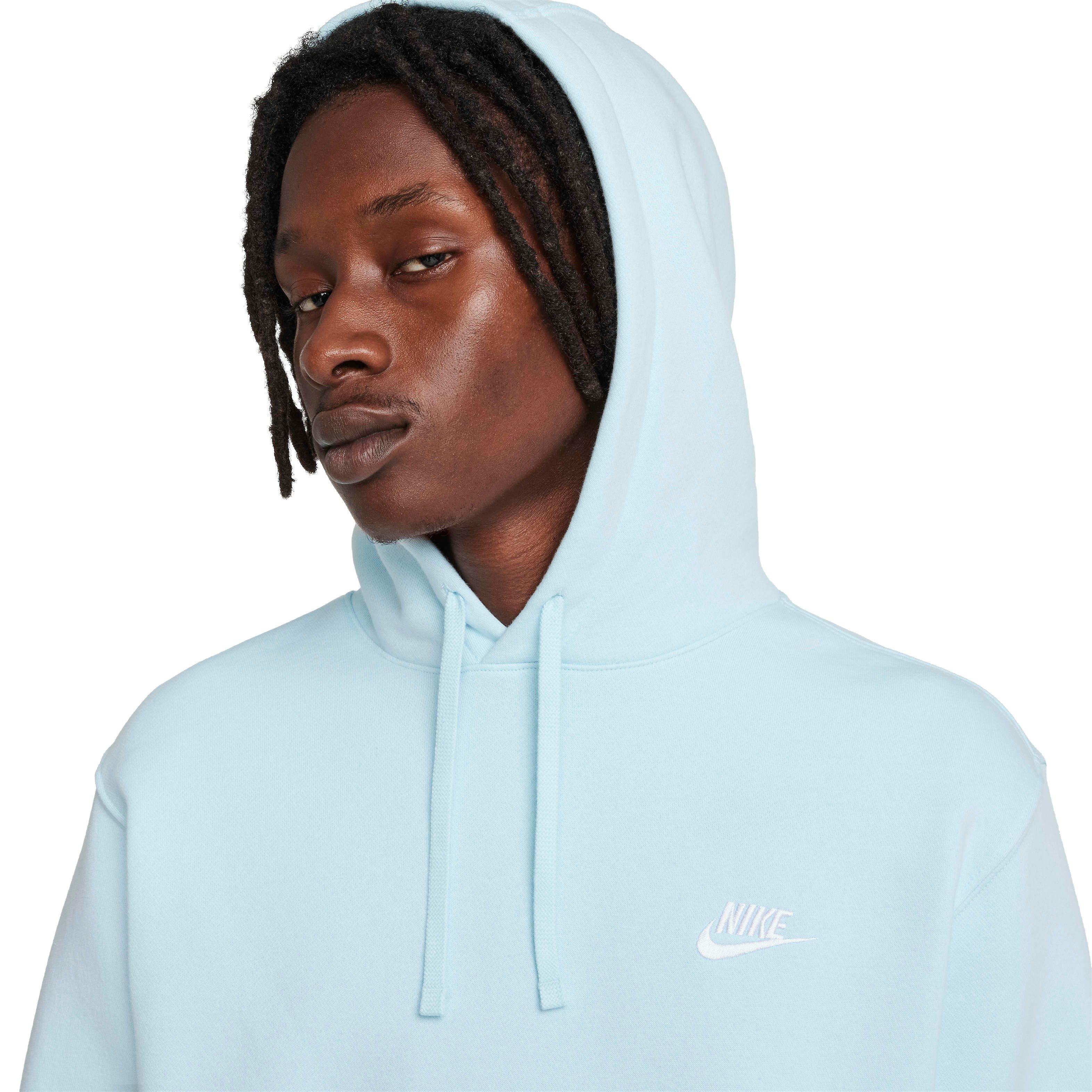 Nike Men's Sportswear Club Fleece Classic Pullover Hoodie - BLUE Thumbnail View 3