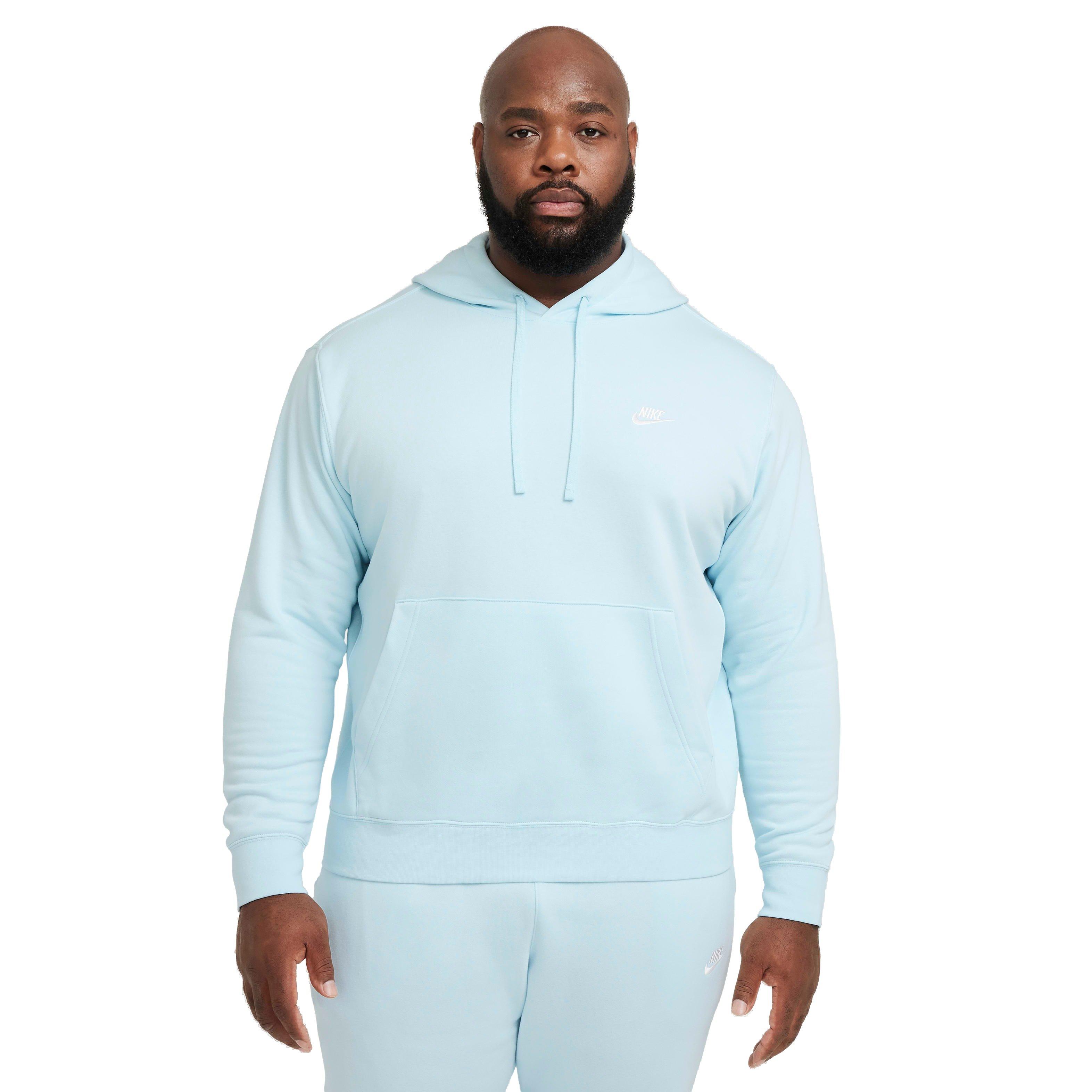 Nike Men's Sportswear Club Fleece Classic Pullover Hoodie - BLUE Thumbnail View 8