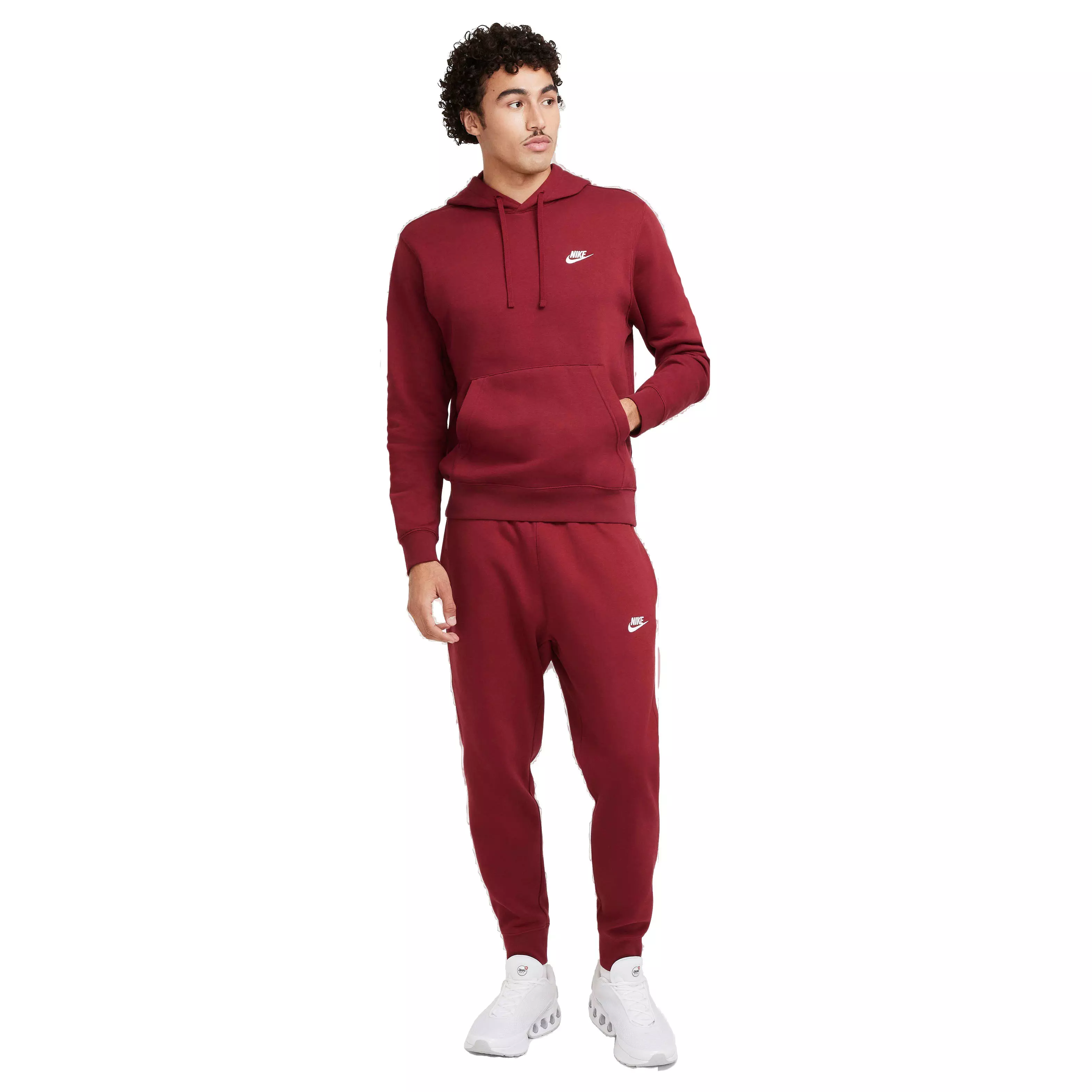Nike Men's Sportswear Club Fleece Pullover Hoodie - RED