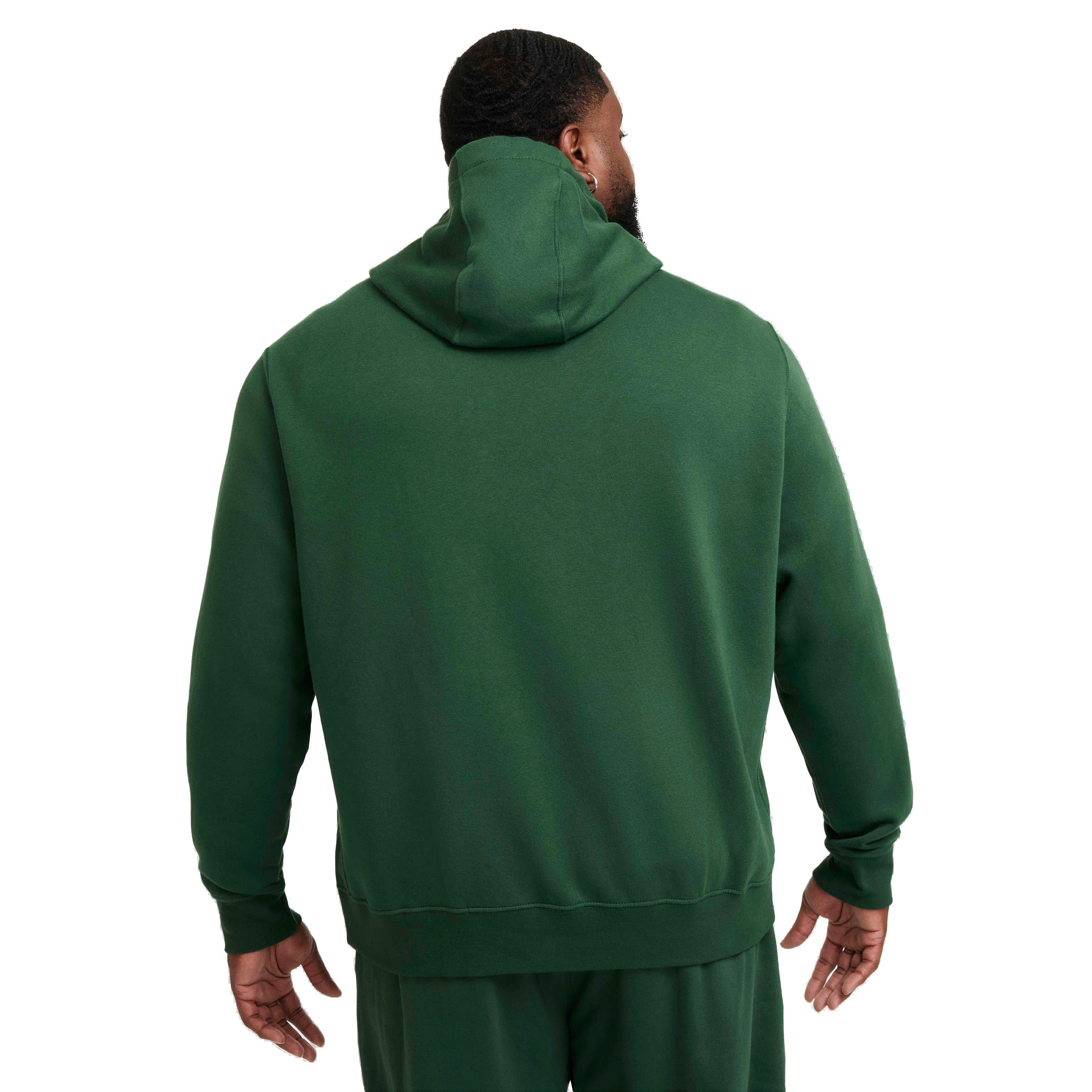 Nike Men's Sportswear Club Fleece Full-Zip Hooded Jacket - Green - GREEN Thumbnail View 2