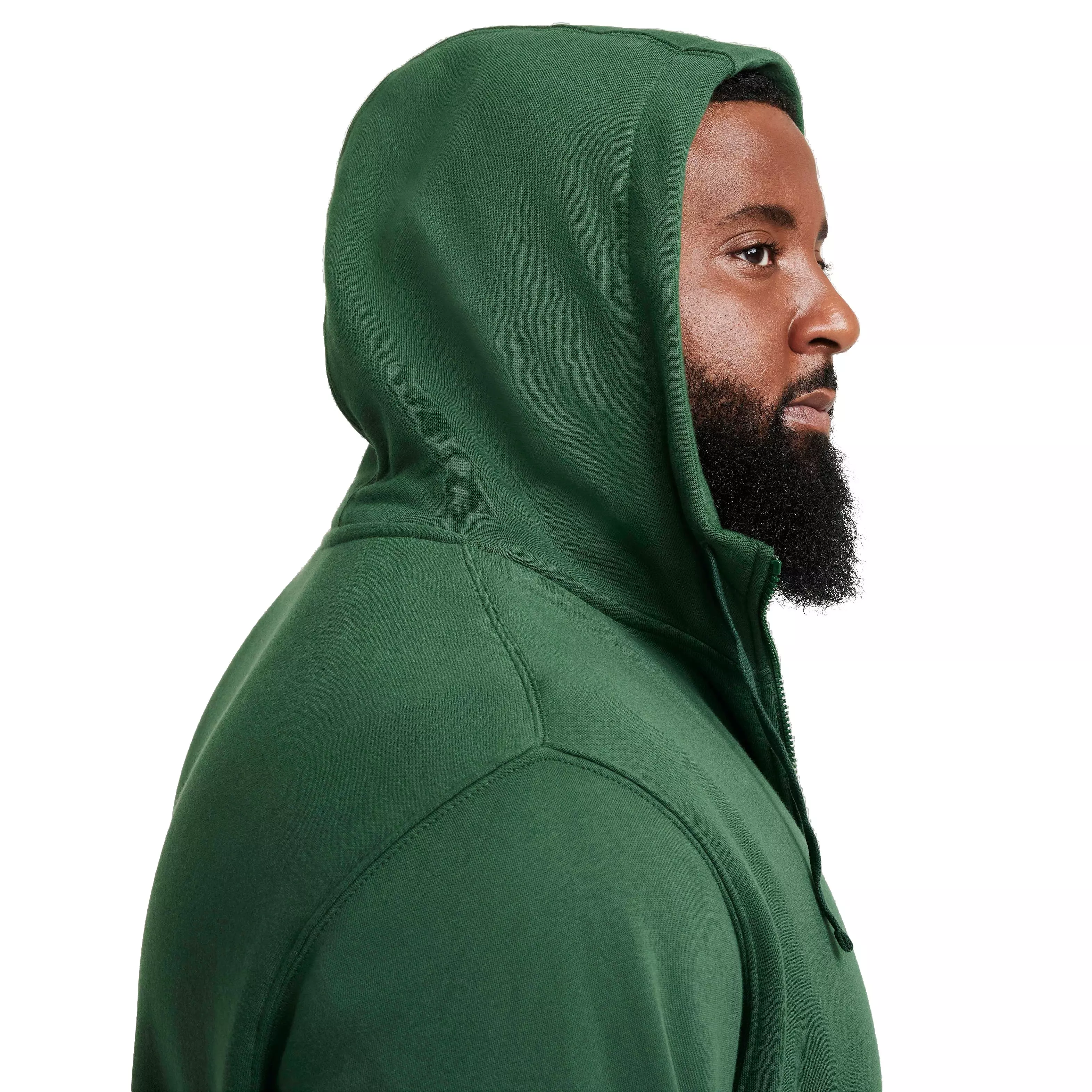 Nike Men's Sportswear Club Fleece Full-Zip Hooded Jacket - Green - GREEN