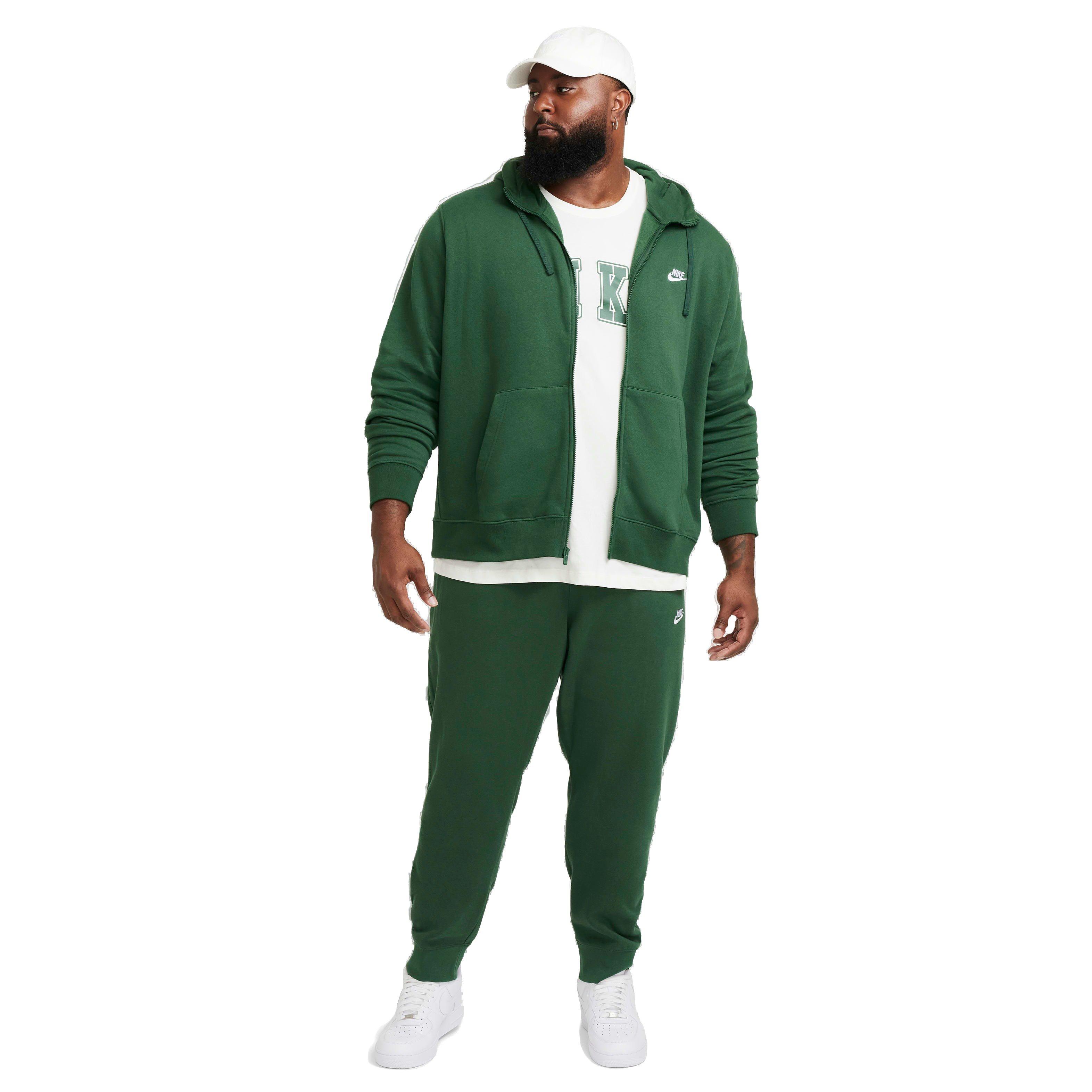 Nike Men's Sportswear Club Fleece Full-Zip Hooded Jacket - Green - GREEN Thumbnail View 7