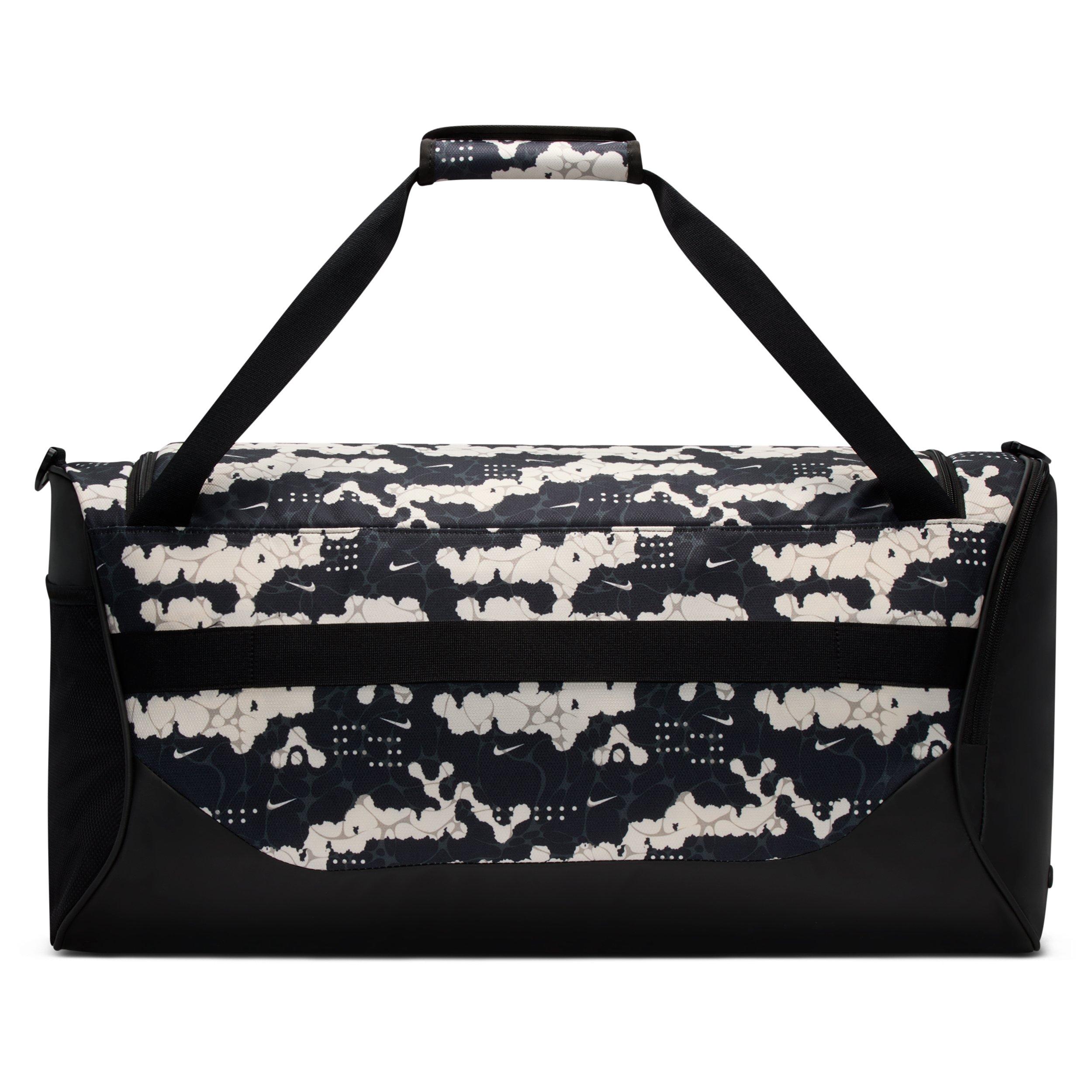 Nike Brasilia Medium All Over Print Training Duffel Bag - Chalk/Black/White - CHALK/BLACK/WHITE Thumbnail View 3