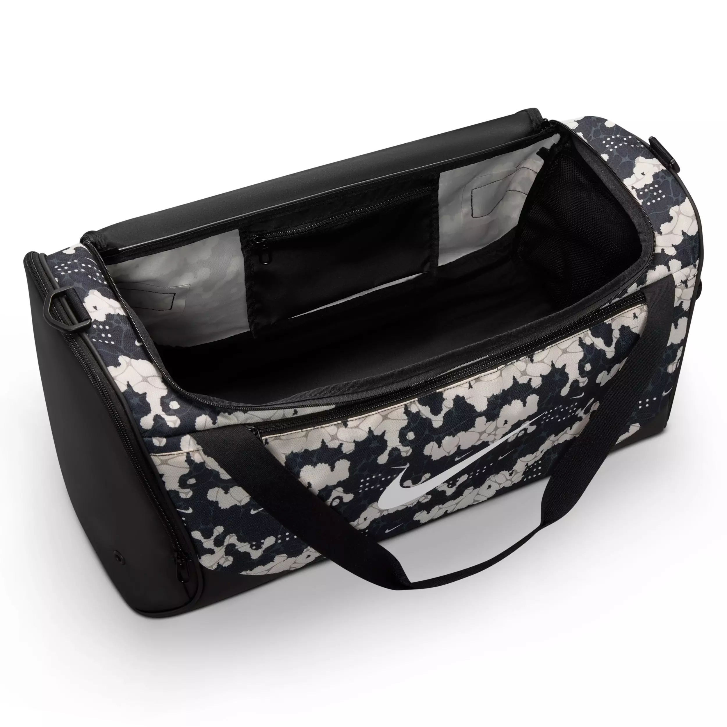 Nike Brasilia Medium All Over Print Training Duffel Bag - Chalk/Black/White - CHALK/BLACK/WHITE