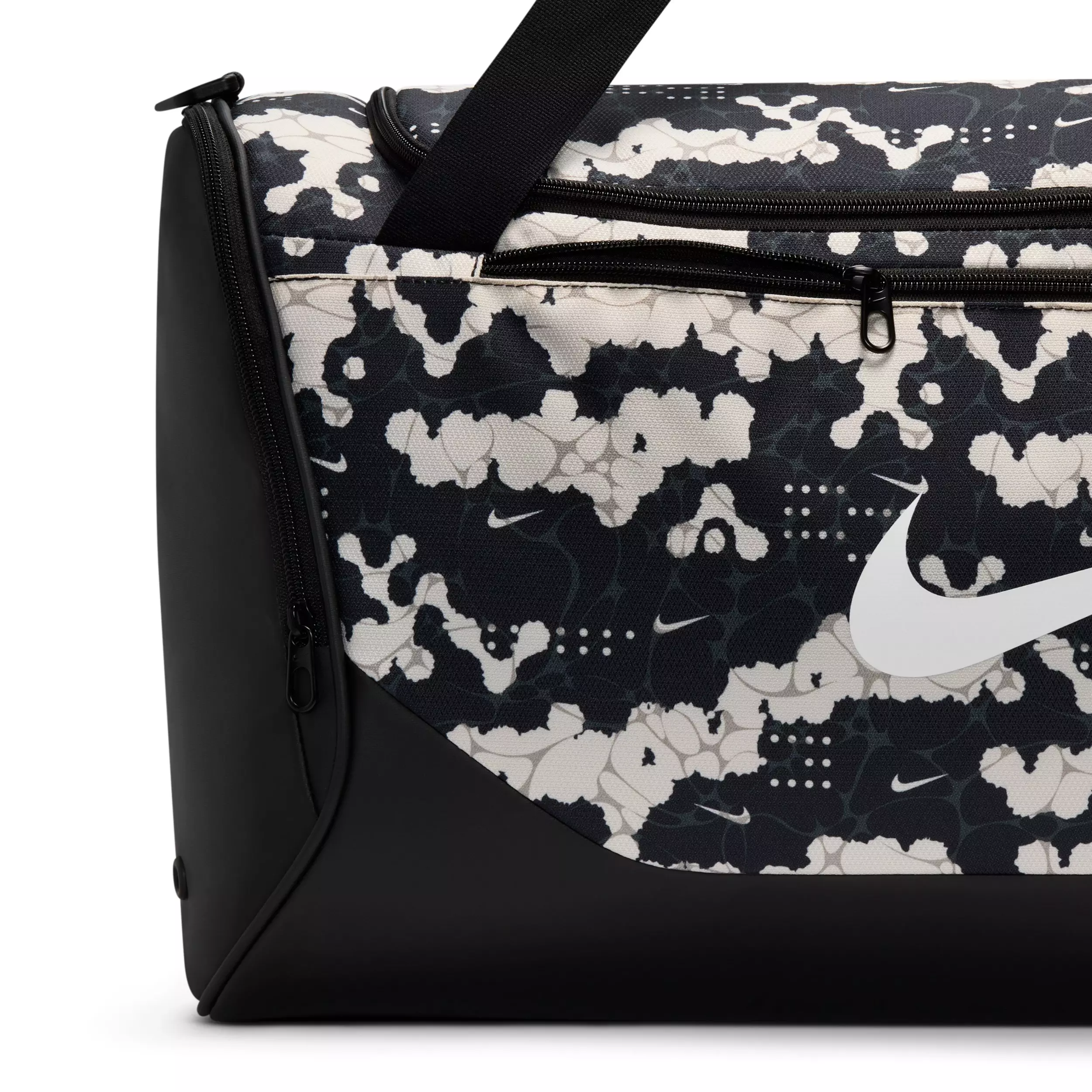 Nike Brasilia Medium All Over Print Training Duffel Bag - Chalk/Black/White - CHALK/BLACK/WHITE